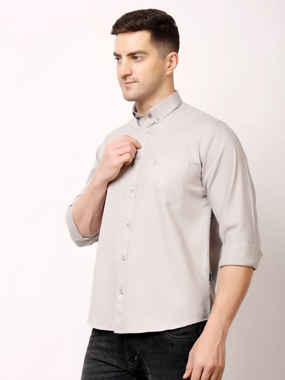 Stylox Men’s Premium Oxford Full Sleeve Solid Shirt | Casual &amp; Formal Wear | Soft Cotton Blend