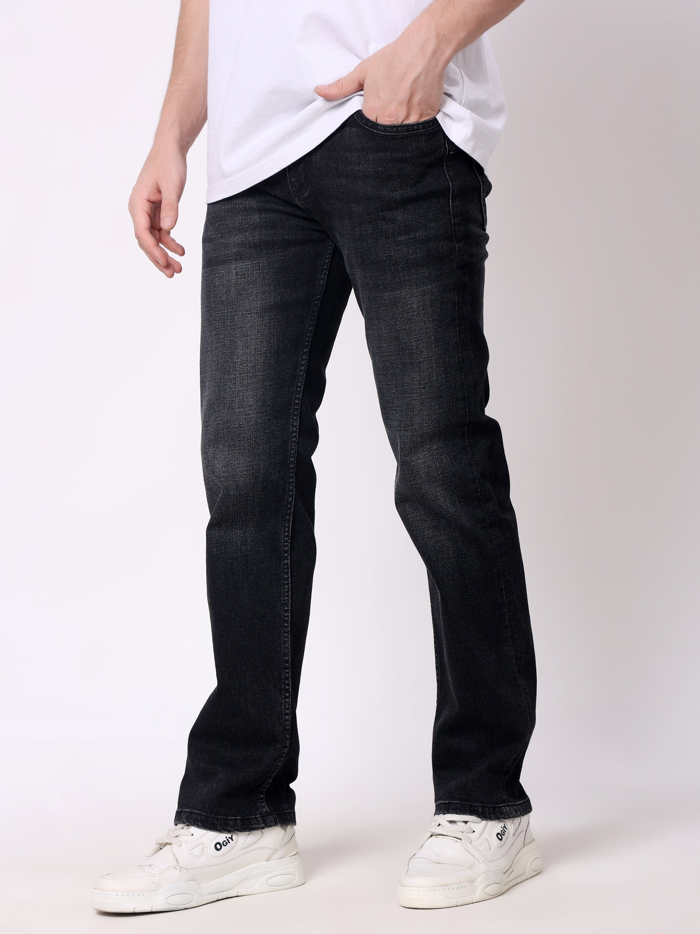 Stylox Stretchable Comfort Fit Denim Jeans For Men’s-Dark Grey - Stylox