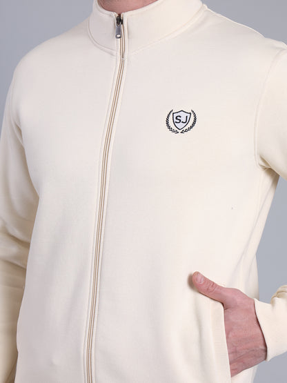 Stylox Men’s Solid Tracksuit Set with Zip-Up Jacket &amp; Joggers – Winter Athleisure Wear