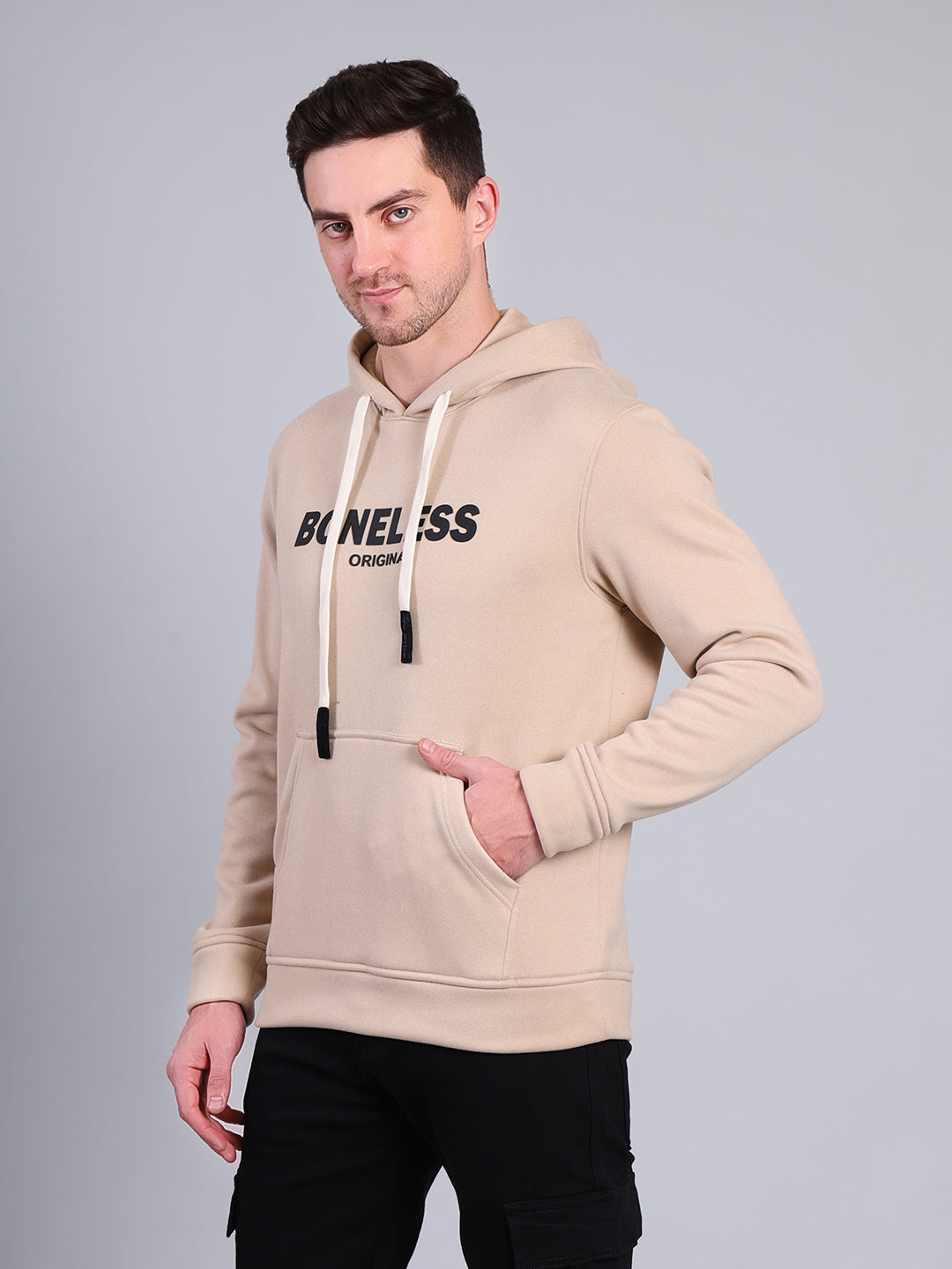 Stylox Men’s Winter Hooded Sweatshirt | Printed Pullover Hoodie with Kangaroo Pocket | Warm Casual Wear