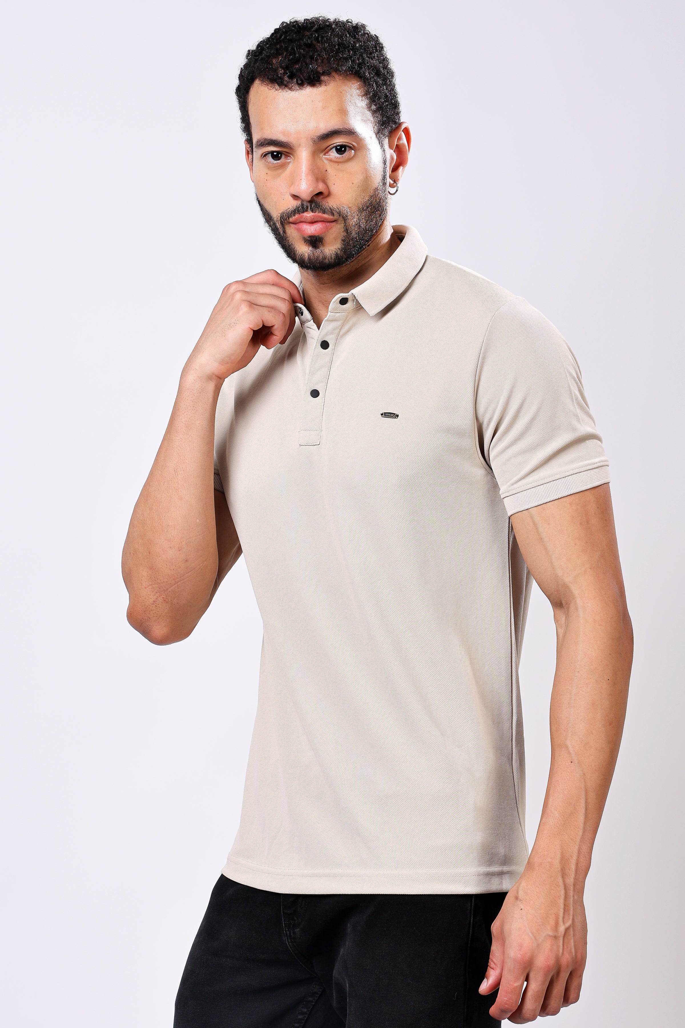 Stylox Solid Polo T-Shirt For Men - Stylox