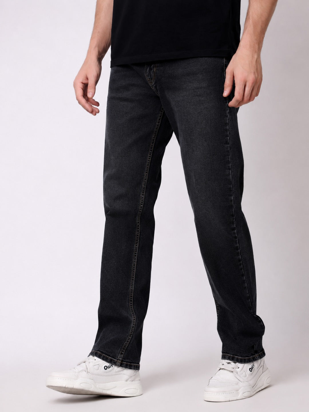 Stylox Men's Slim Fit Stretchable Solid Denim Jeans