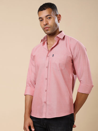 Stylox Men’s Regular Fit Oxford Full Sleeve Solid Shirt – Classic Elegance with Modern Comfort