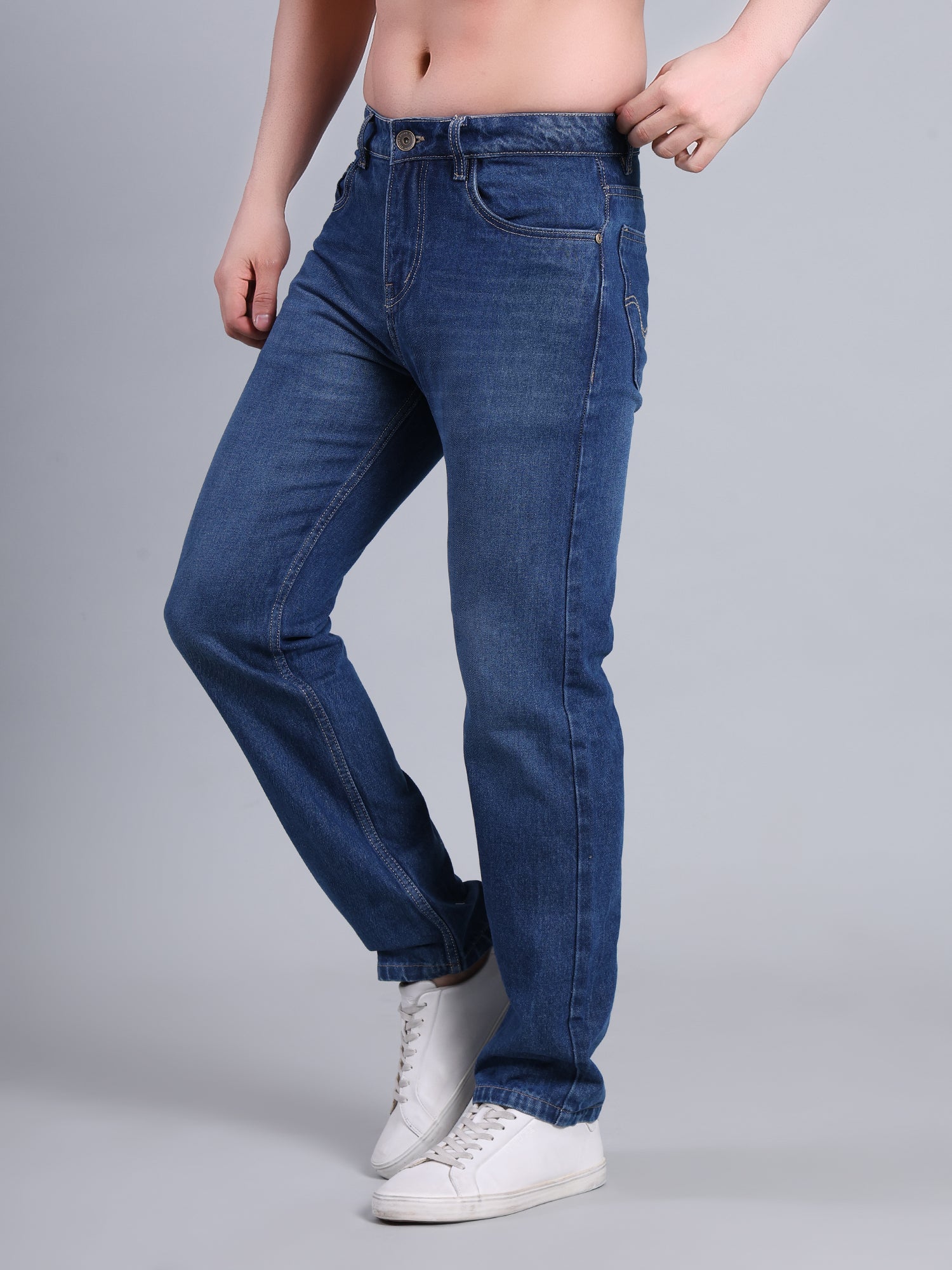 Stylox Men’s Relaxed Fit Mid-Rise Denim Jeans