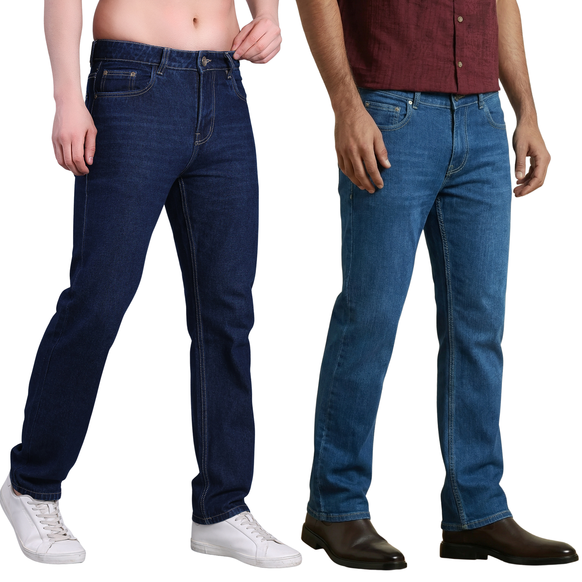 Stylox Straight Fit Denim Jeans – Pack of 2 - Stylox