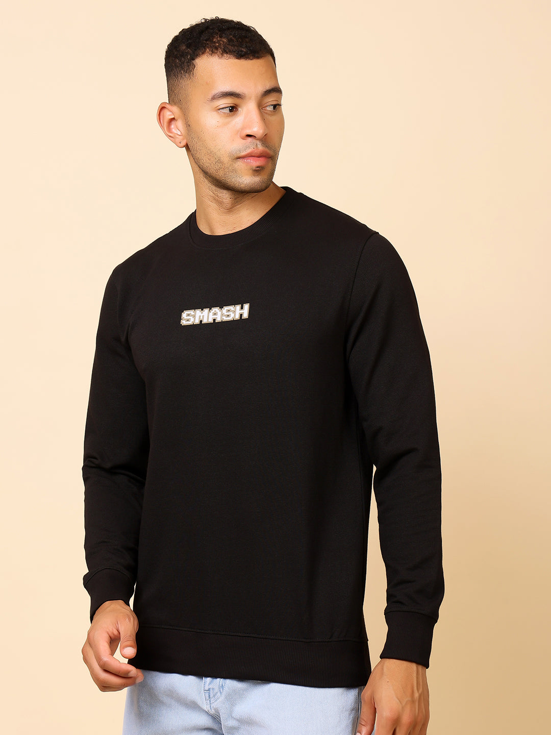 Stylox Men’s Round Neck Full Sleeve Sweatshirt with Back Graphic Print – Casual Streetwear Style - Stylox