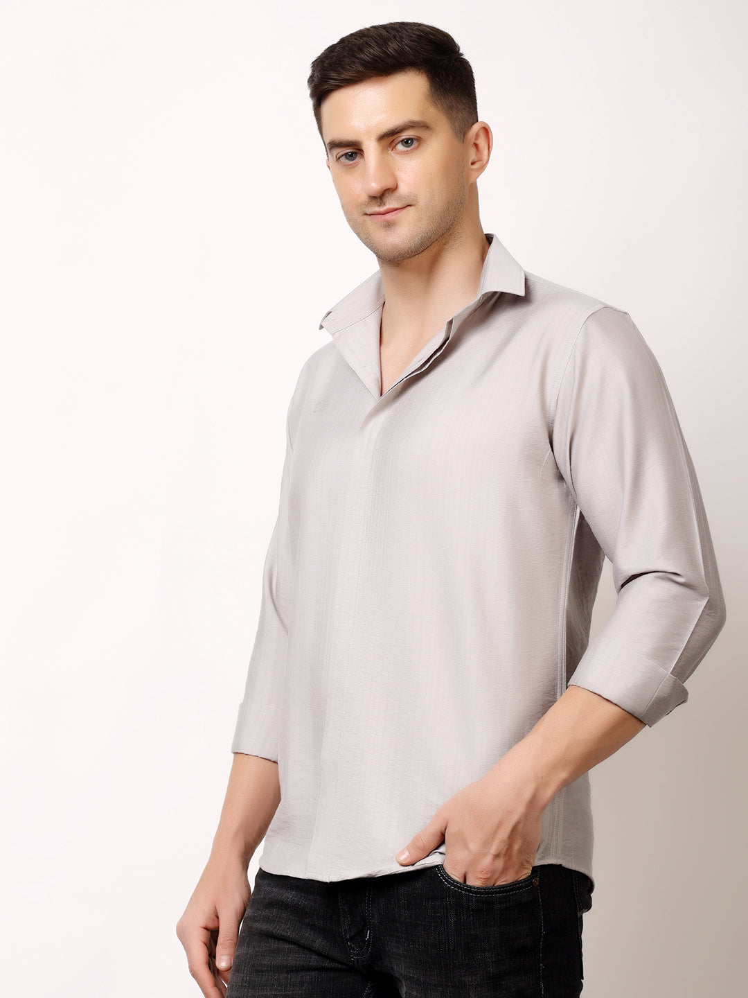 Stylox Men's Regular Fit Solid Full Sleeve Casual Shirt – Soft Cotton Blend, Comfortable & Stylish Everyday Wear - Stylox