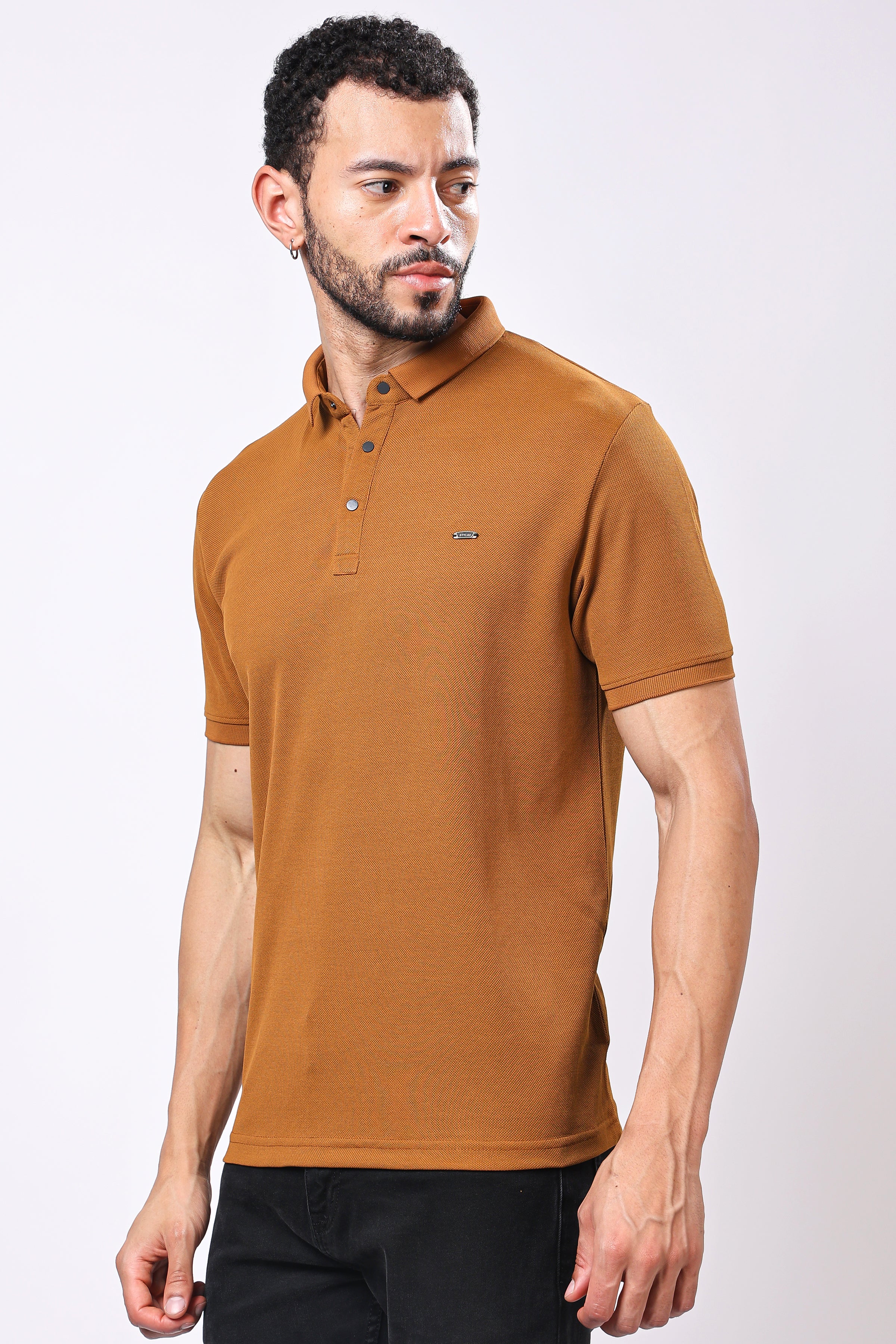 Stylox Solid Polo T-Shirt For Men - Stylox