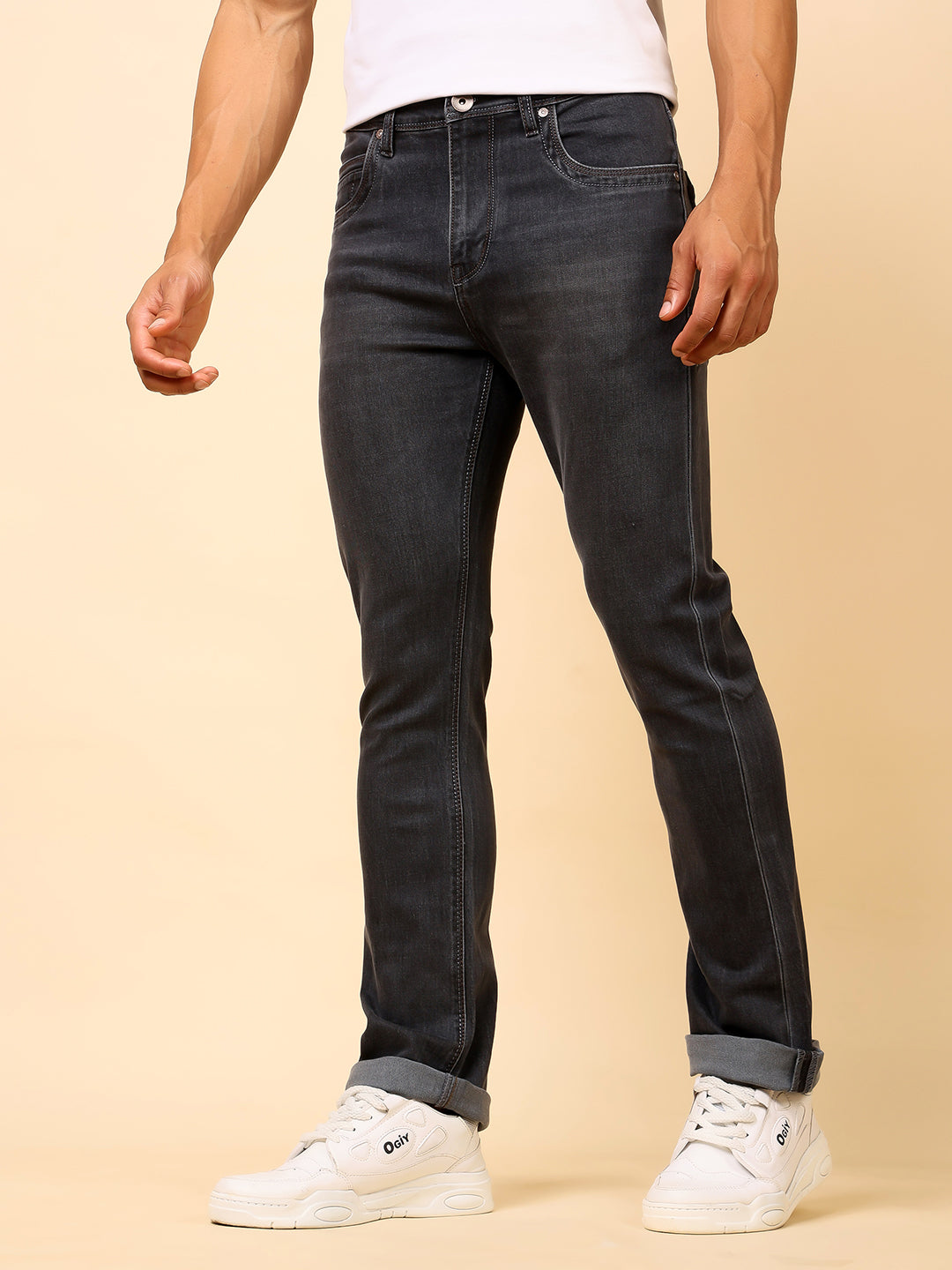 Stylox Men’s Bootcut Fit Mid-Rise Denim Jeans - Stylox