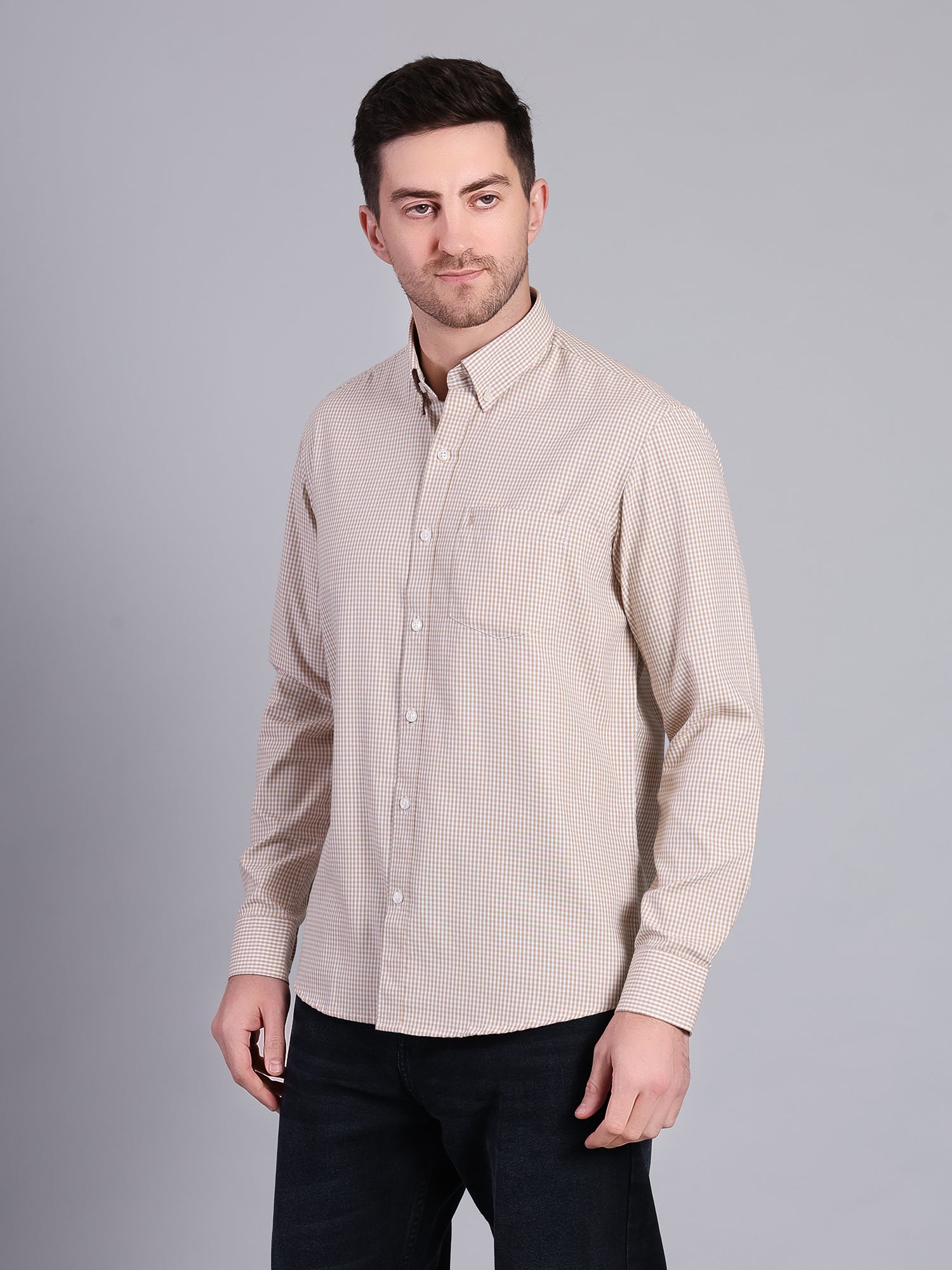 Men's Regular Fit Cotton Shirt | Office & Casual Wear | Premium Comfort - Stylox