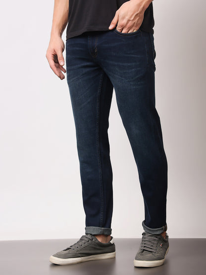 Stylox Men’s Ankle Fit Washed Jeans | Stretchable Denim Jeans for Men | Stylish Tapered Fit Casual Jeans