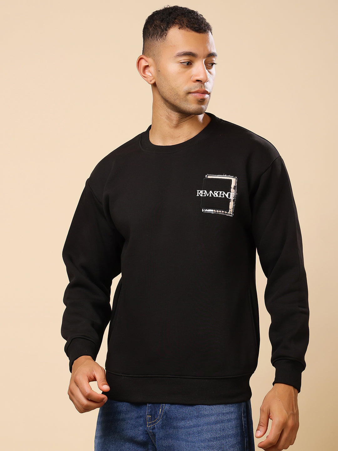 Stylox Men’s Printed Round Neck Sweatshirt – Casual Comfort with Trendy Prints - Stylox