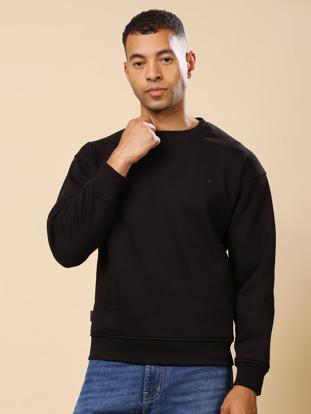 Stylox Men’s Round Neck Full Sleeve Solid Sweatshirt – Minimal Style, Maximum Comfort