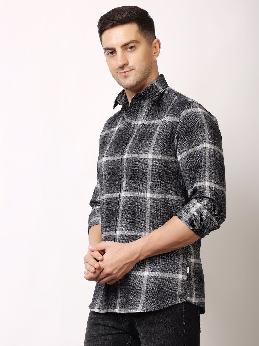 Stylox Men’s Regular Fit Full Sleeve Check Shirt | Casual Cotton Checkered Shirt for Everyday Wear