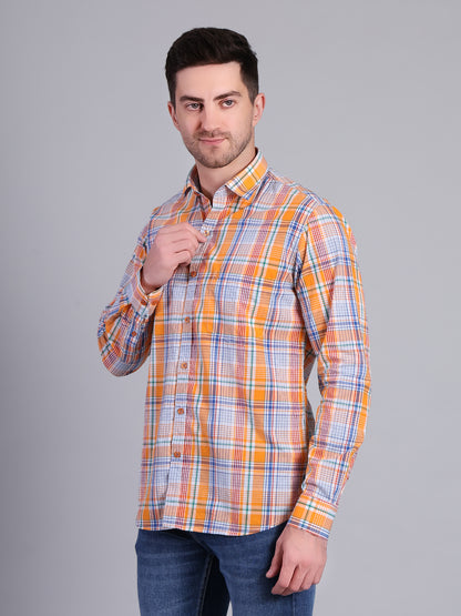 Stylox Men’s Regular Fit Full Sleeve Casual Check Shirt - Stylox