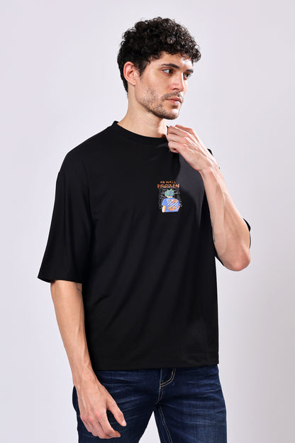 Stylox Men’s Oversized Round Neck Half Sleeve Back Printed T-Shirt | Premium Cotton Loose Fit Graphic Tee for Streetwear &amp; Casual Style