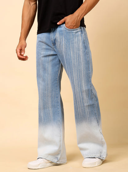 Stylox Men’s Baggy Fit Tie-Dye Washed Jeans | Street Style Denim for Trendy Look