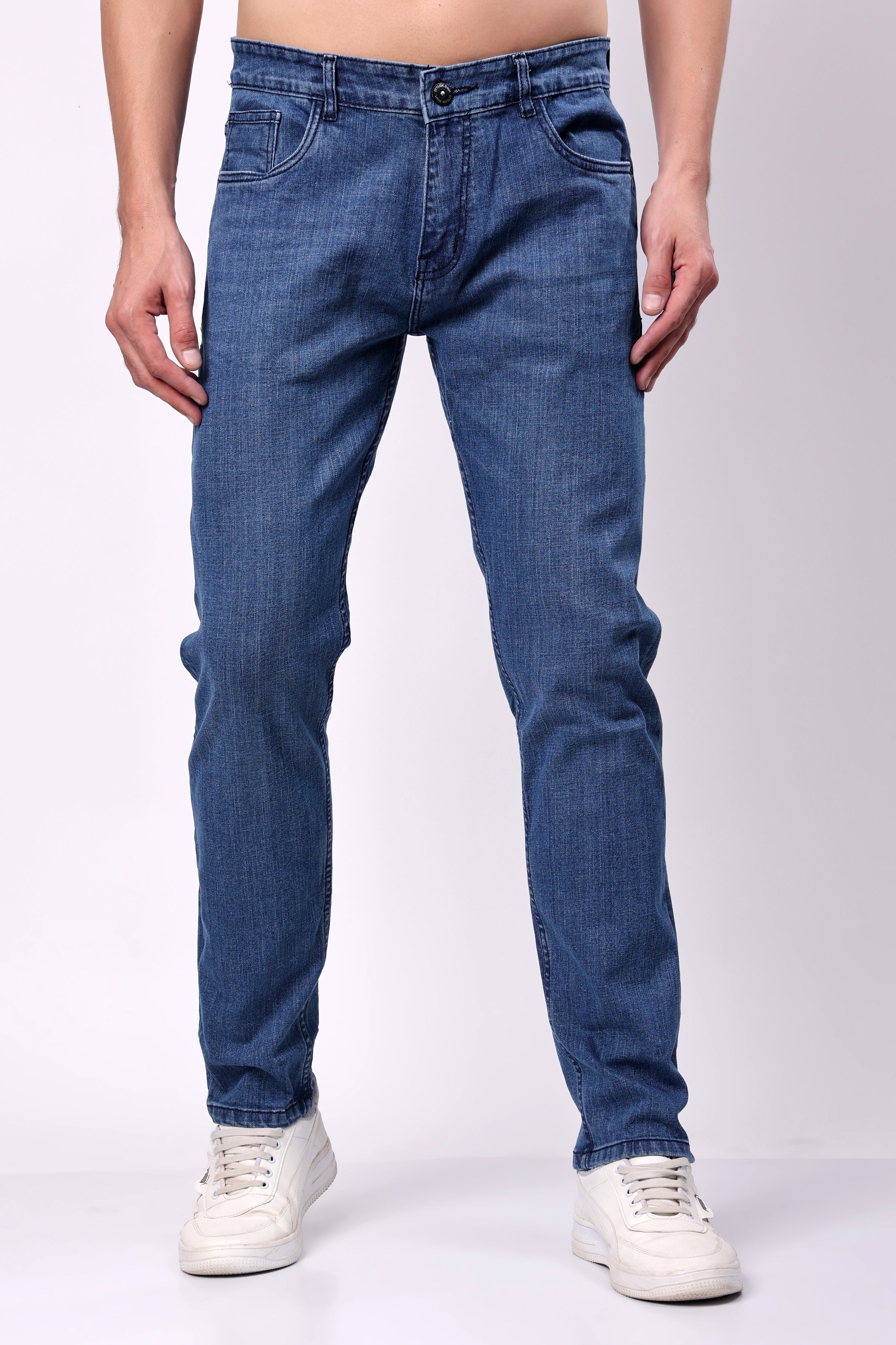 Stylox Men Slim Fit Denim Jeans - Light Blue, - Stylox