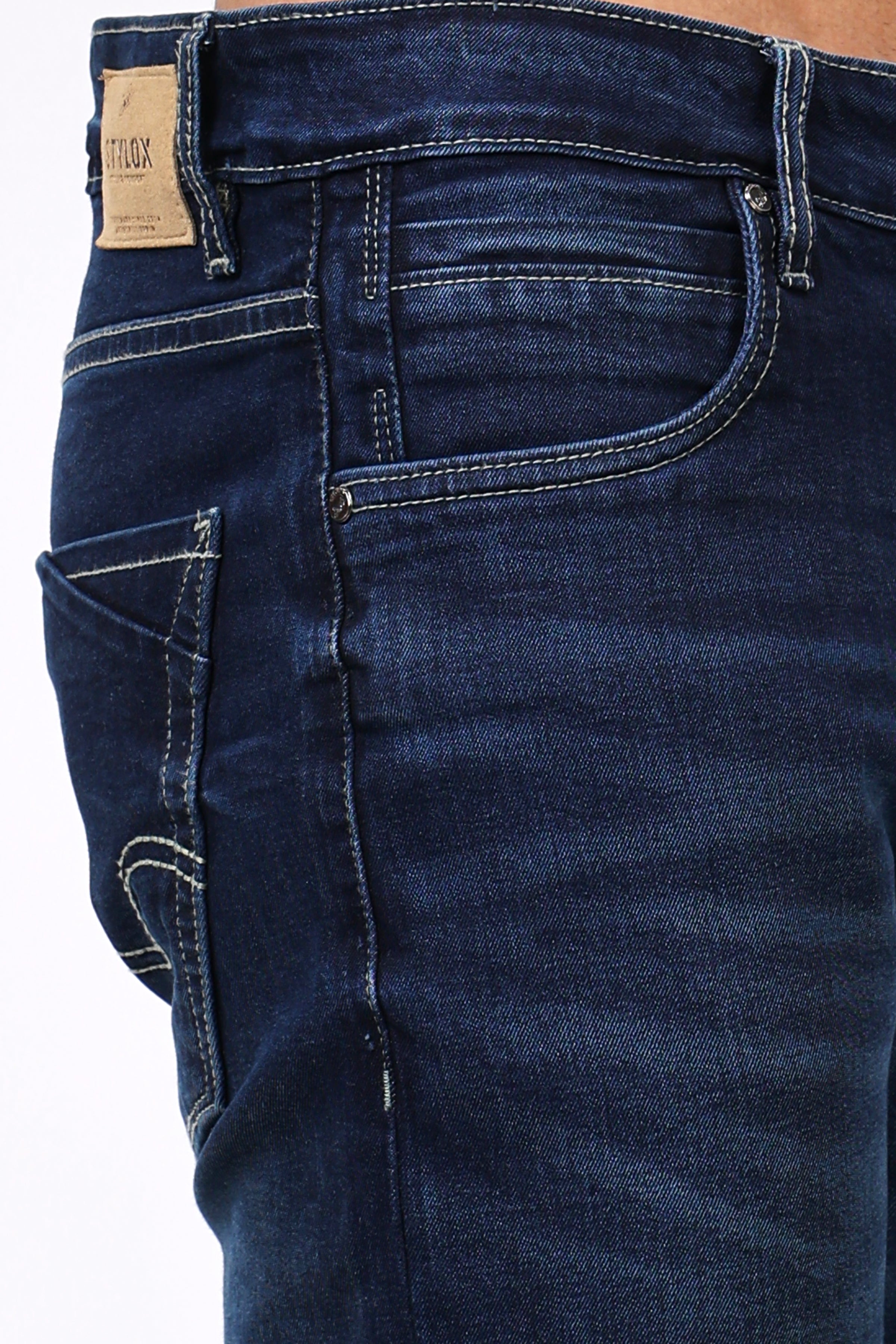 Stylox Slim Fit Denim Jeans - Dark Blue,