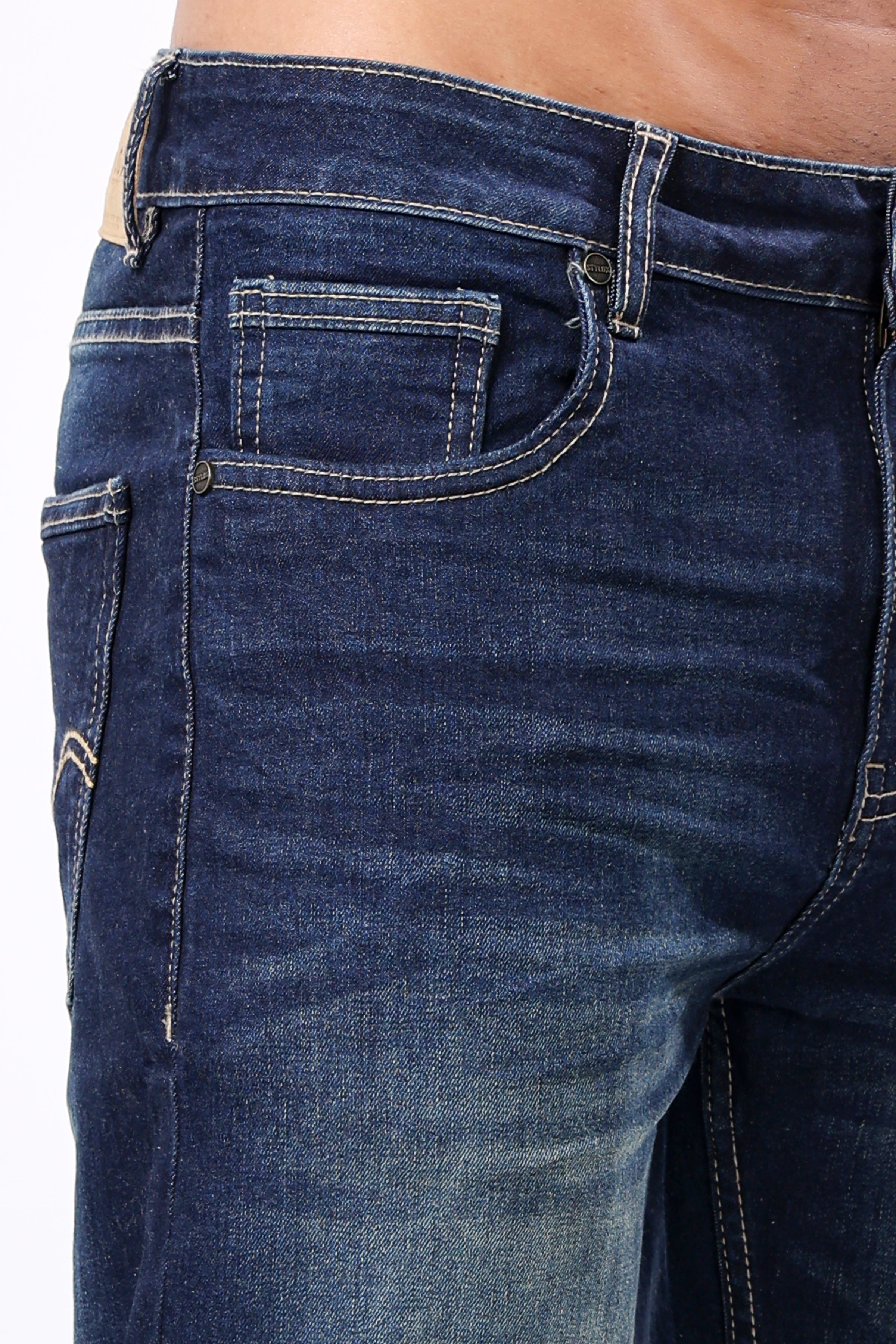 Stylox Slim Fit Denim Jeans - Dark Blue,