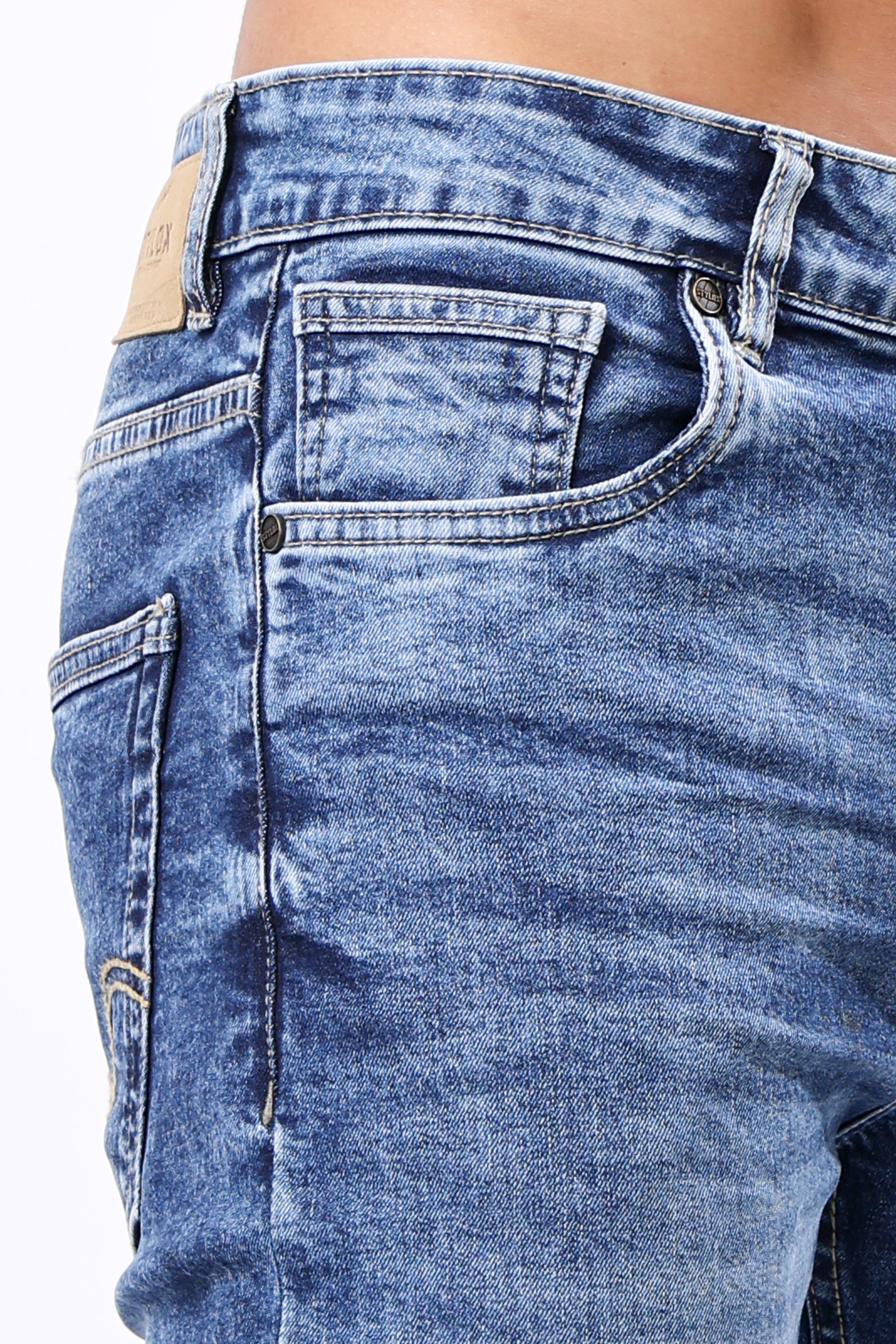 Stylox Slim Fit Denim Jeans - Dark Blue,