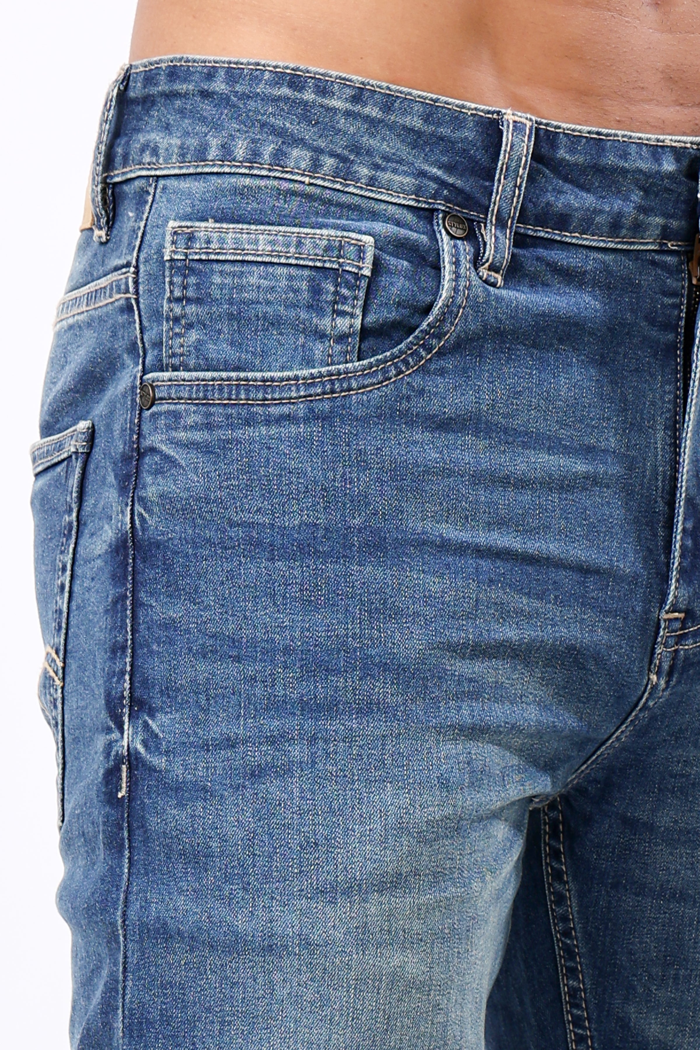 Stylox Slim Fit Denim Jeans - Dark Blue,