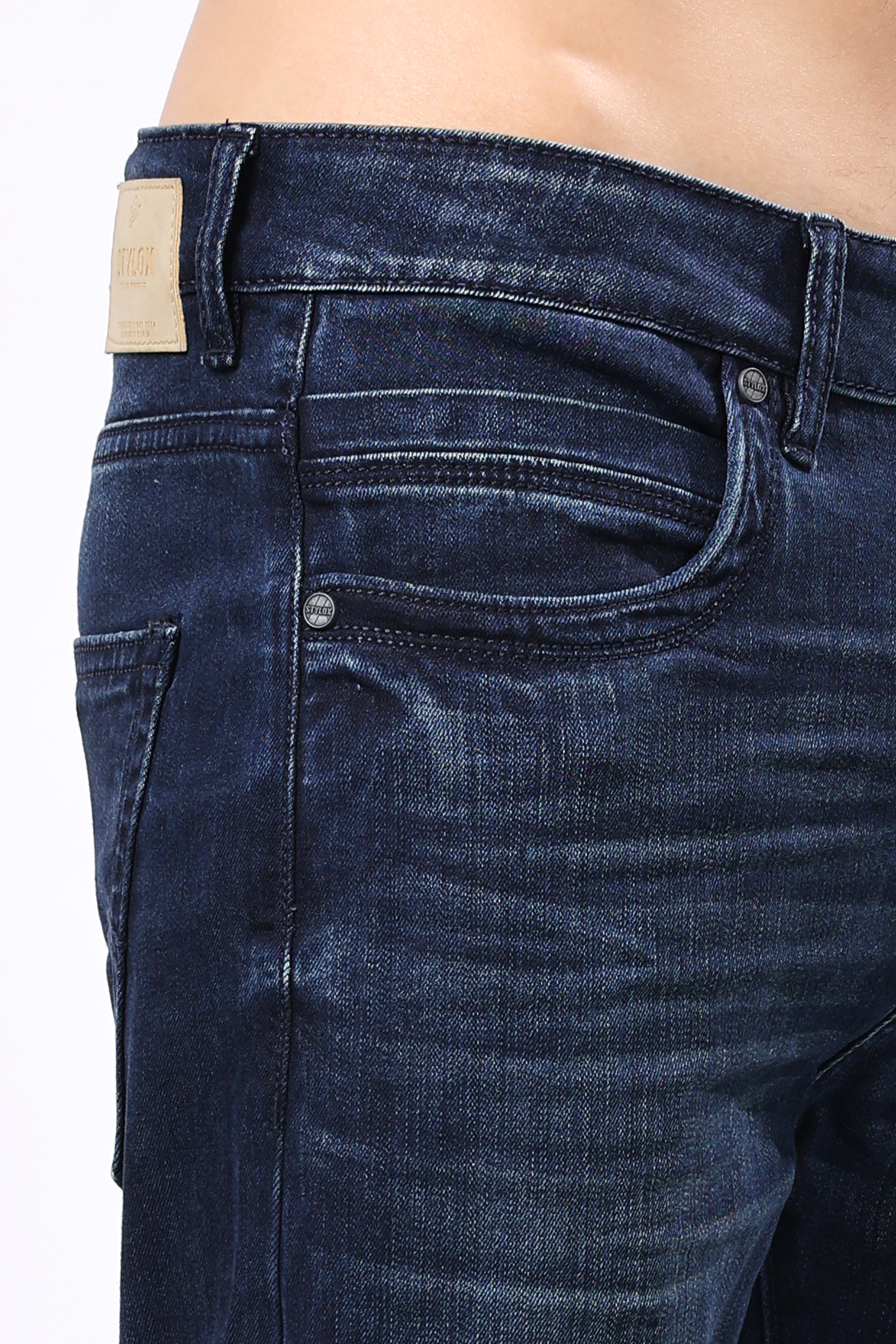 Stylox Slim Fit Denim Jeans - Dark Blue,