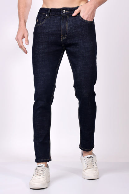 STYLOX DARK BLUE ANKLE FIT JEANS