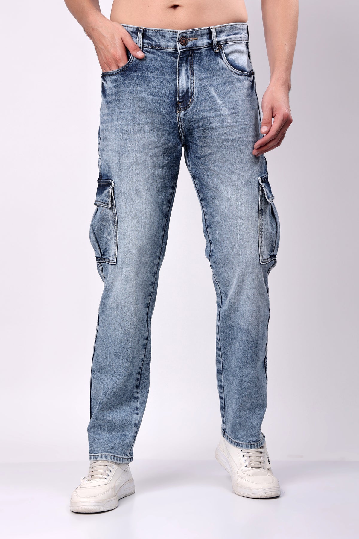 Stylox Men’s Relaxed Fit Denim Jeans - Light Blue - 5170-11133 - Stylox