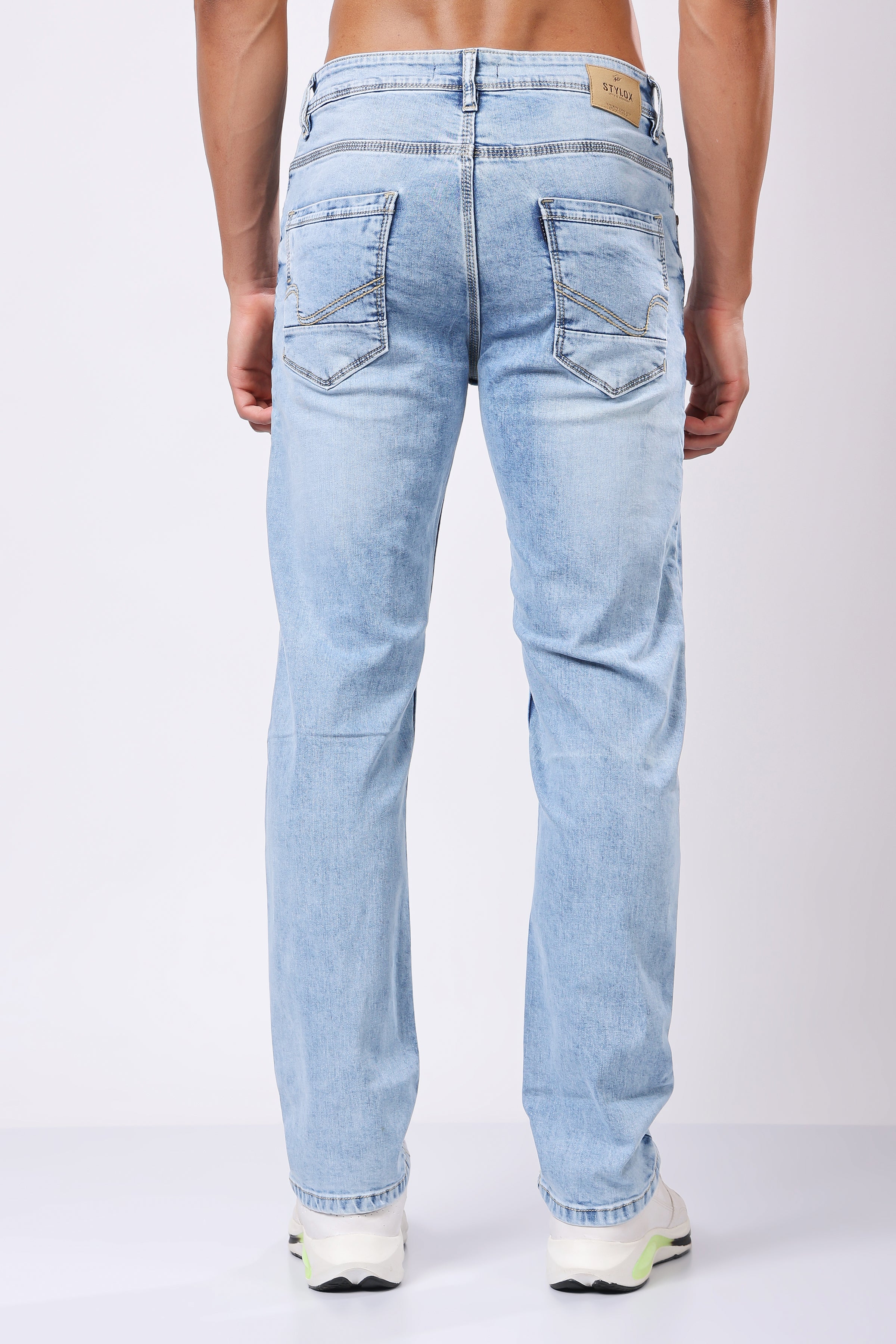 Stylox Comfort Fit Men's Denim Jeans - Dark Blue, Mid Light Blue| J-023 - Stylox