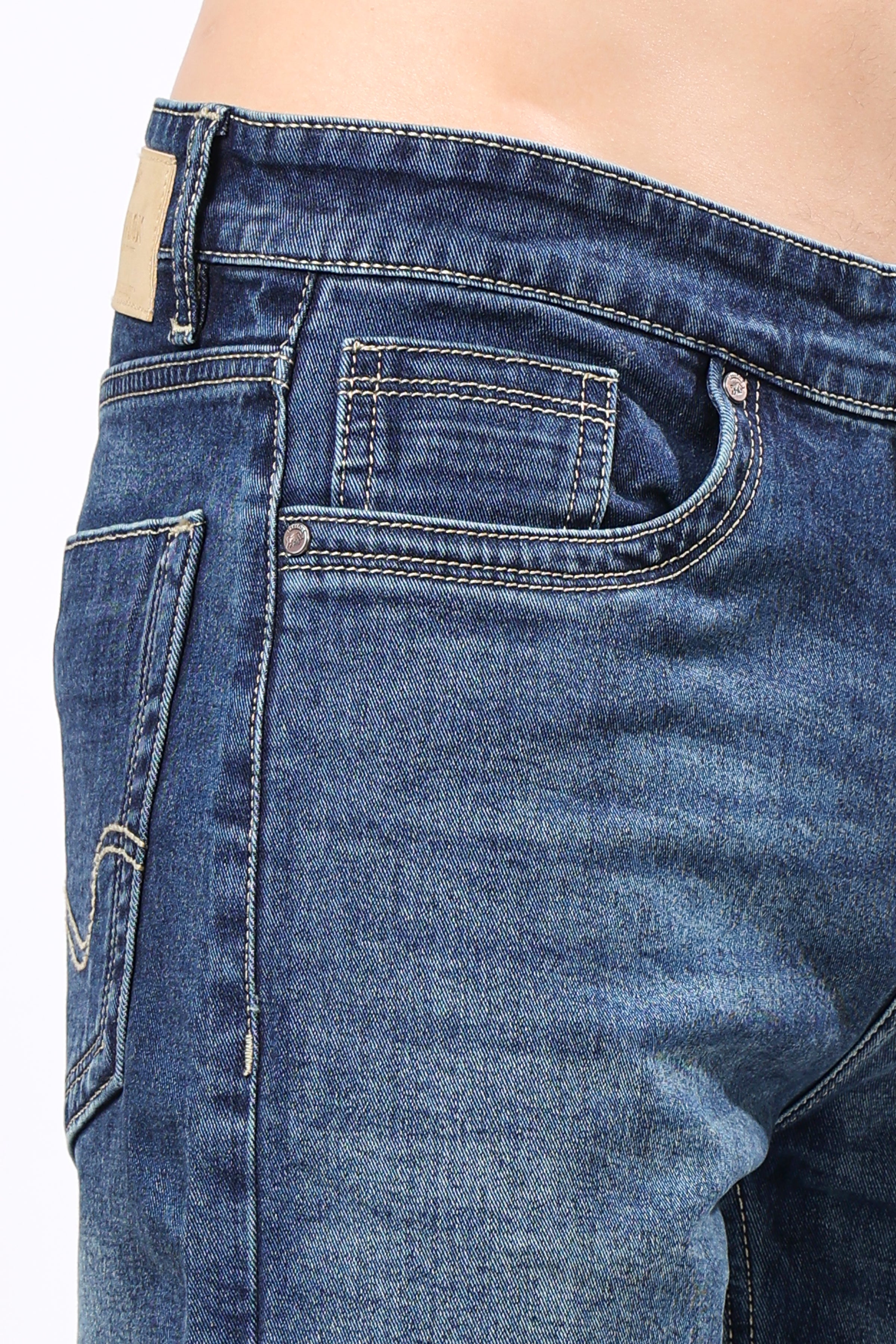 Stylox Men's Relaxed Fit Washed Jeans