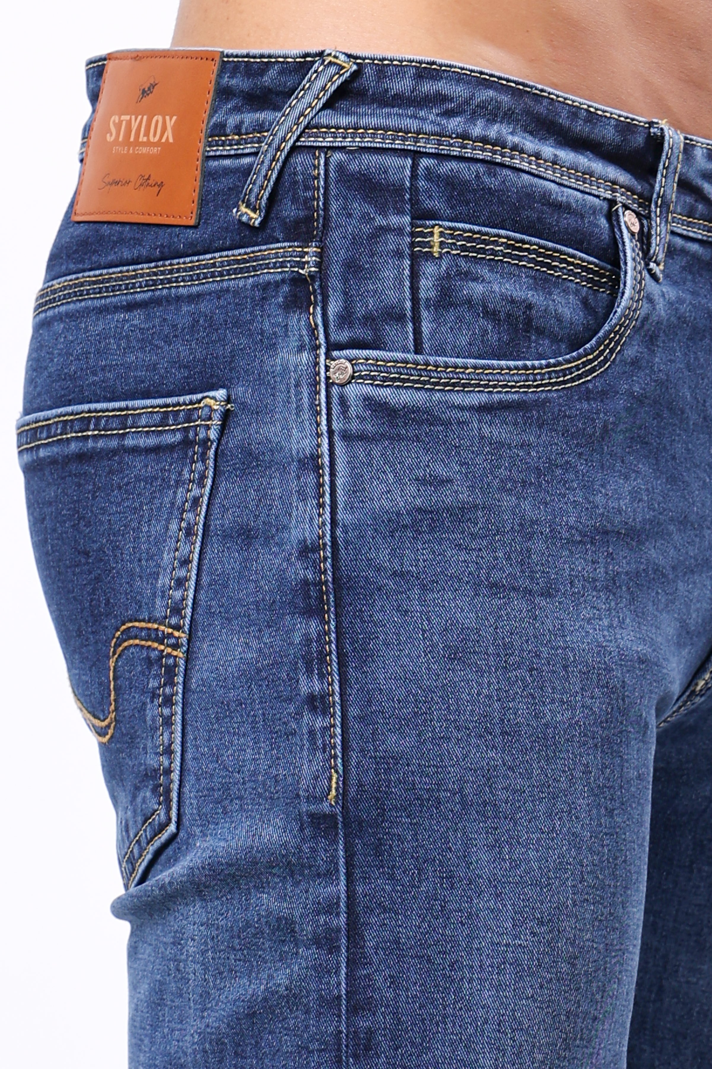 Stylox Comfort Fit Denim Jeans for Men's - Stylox