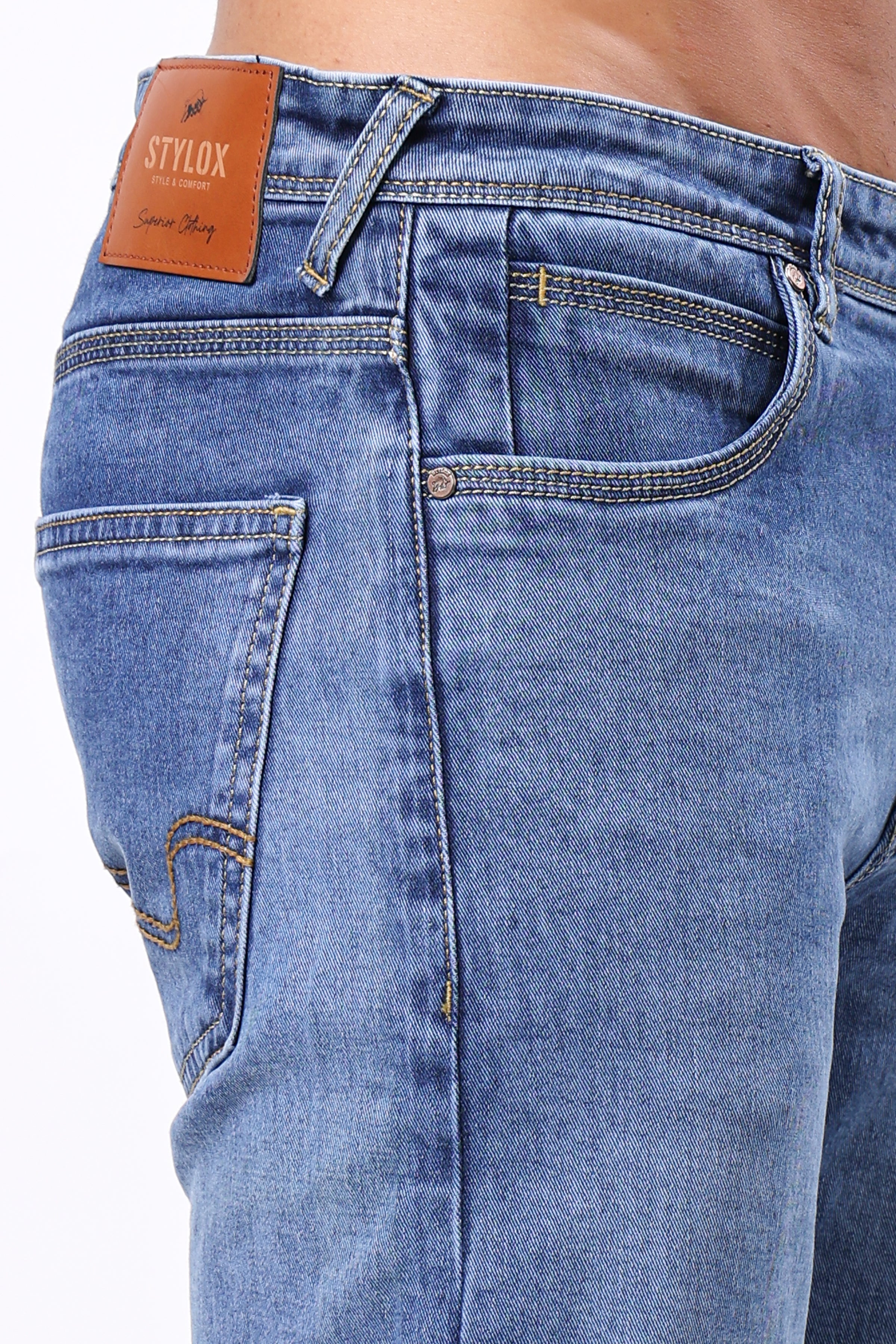 Stylox Comfort Fit Denim Jeans for Men's - Stylox