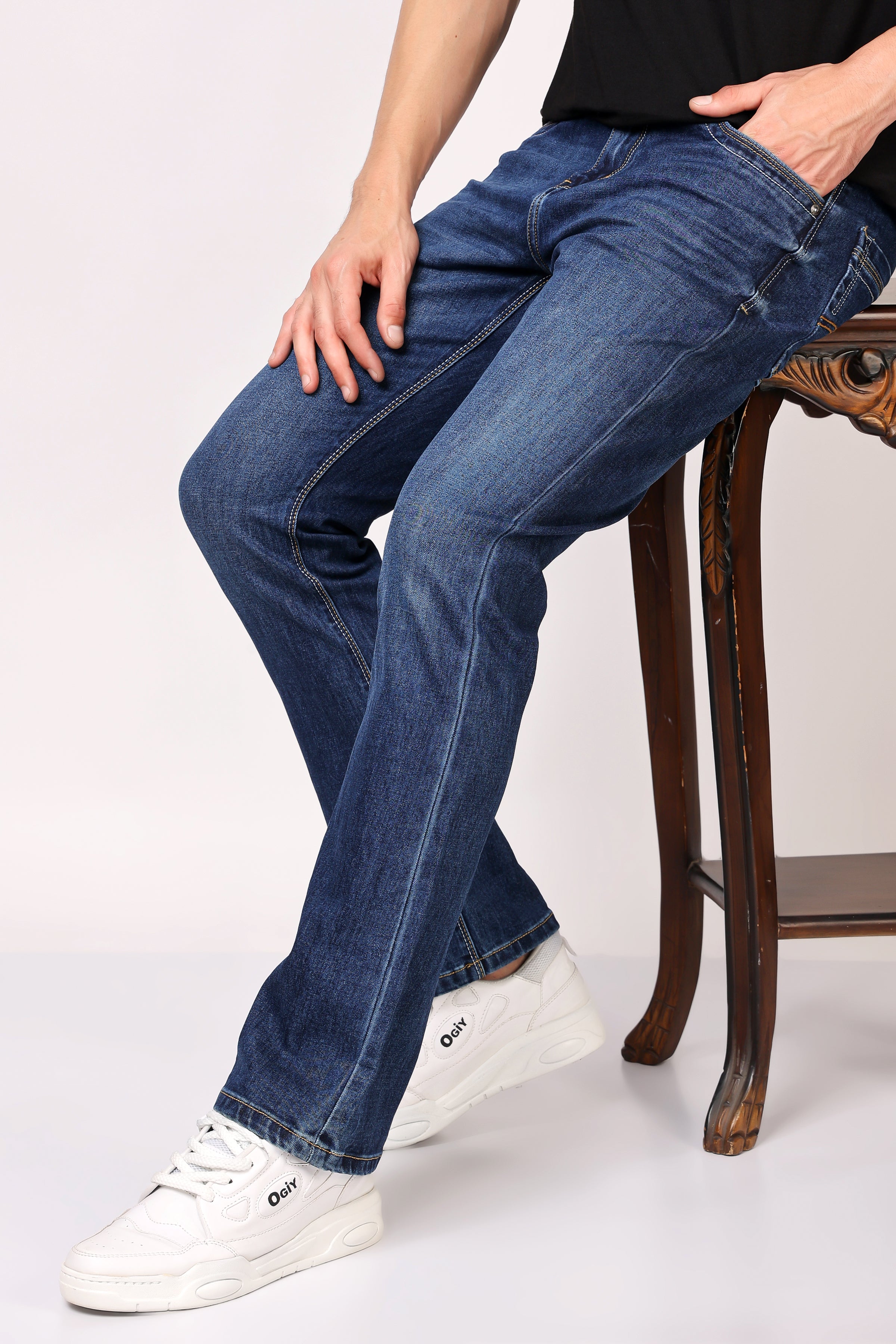 Stylox Bootcut Fit Men's Casual Denim Jeans -Dark Blue, Light Blue, Greenish Blue | - Stylox