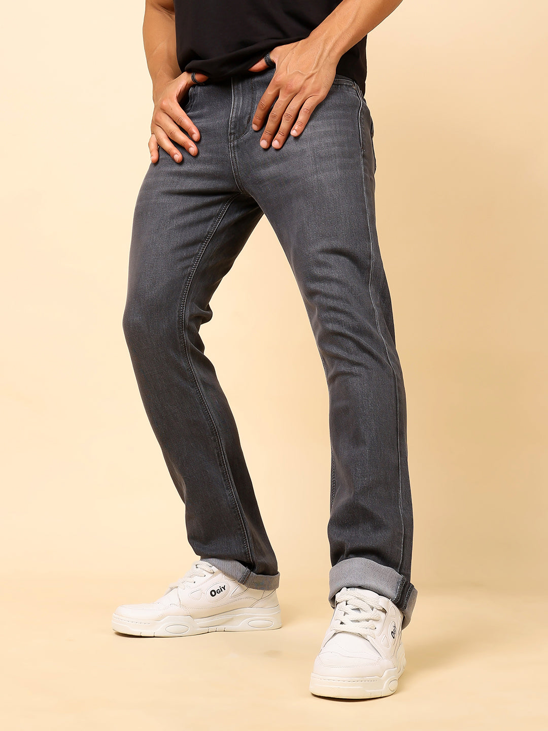 Stylox Men’s Bootcut Fit Mid-Rise Denim Jeans - Stylox