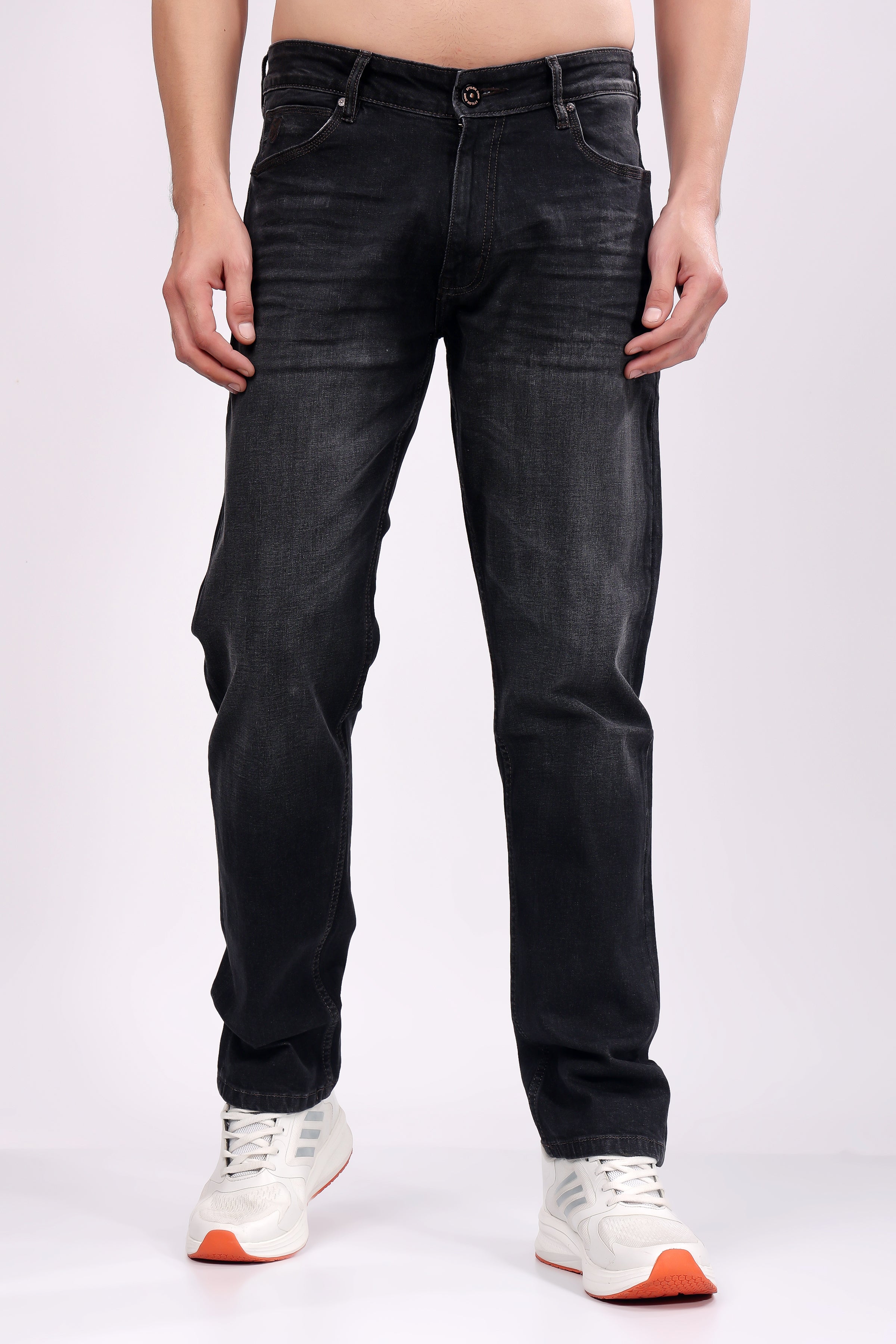Stylox Men Slim Fit Denim Jeans - Dark Grey, - 5310-11211 - Stylox