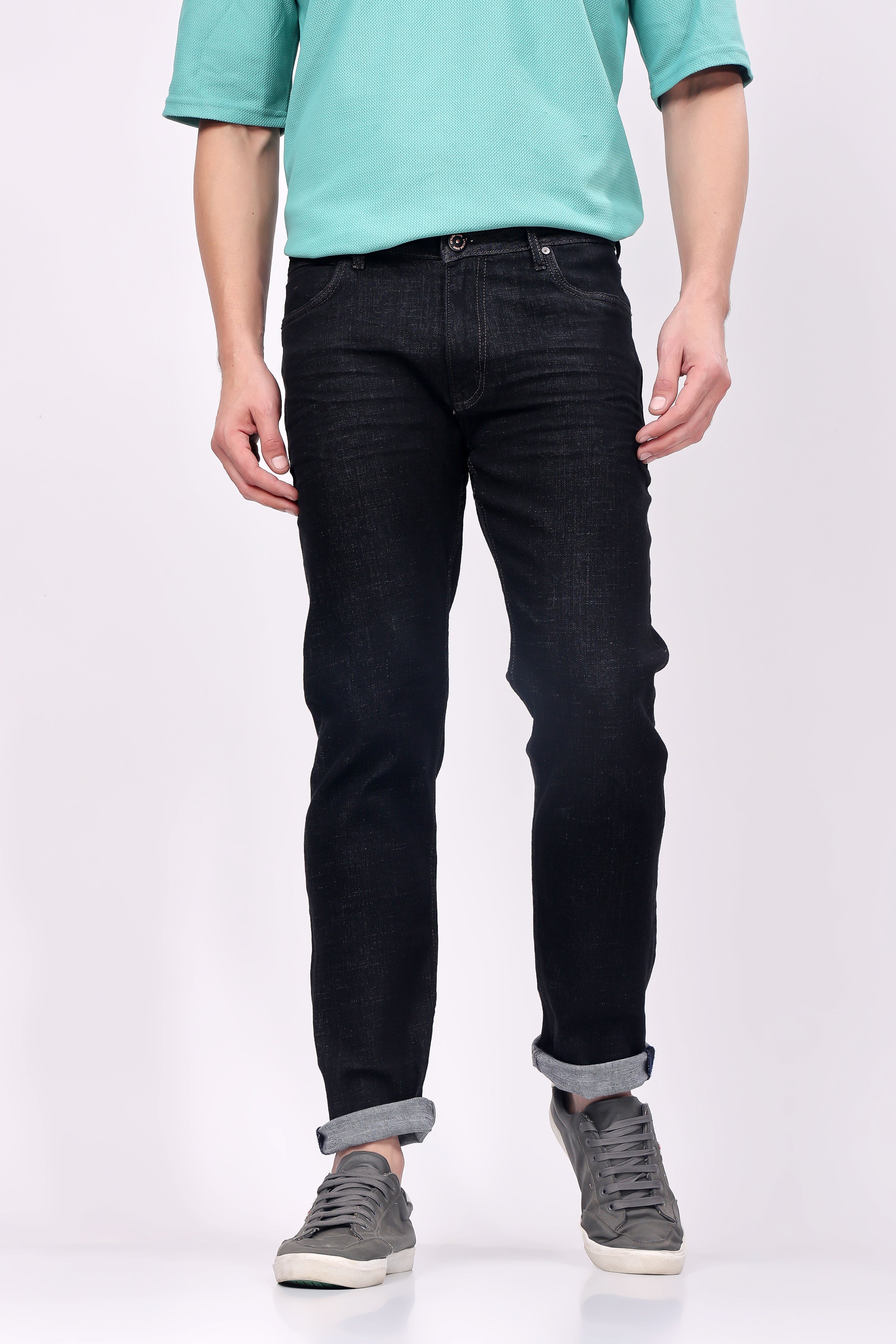Stylox Slim Fit Denim Jeans for Men - Black -  5310-11229 - Stylox