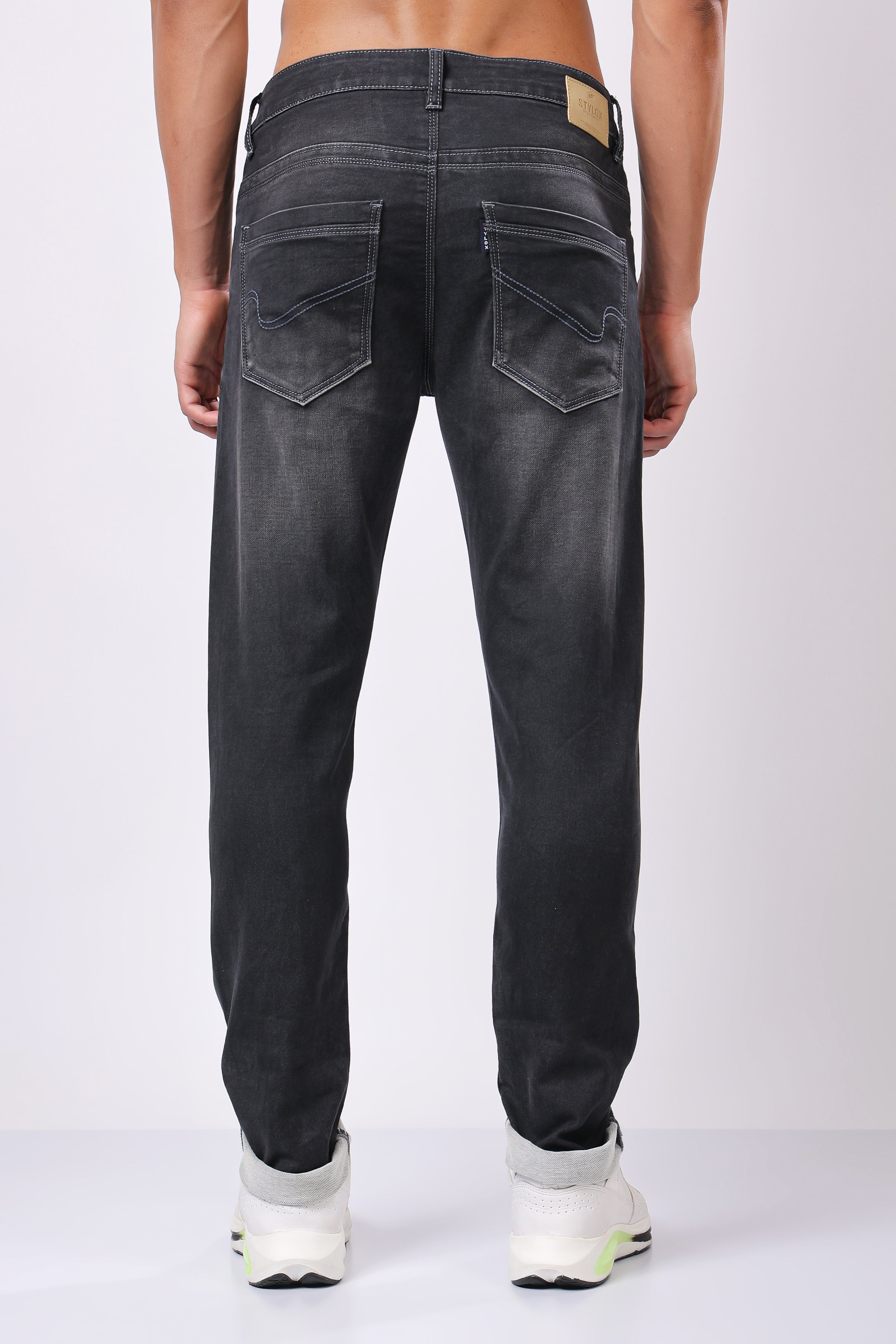 Stylox Slim Fit Denim Jeans - Light Grey, Mid Grey, Dark Grey