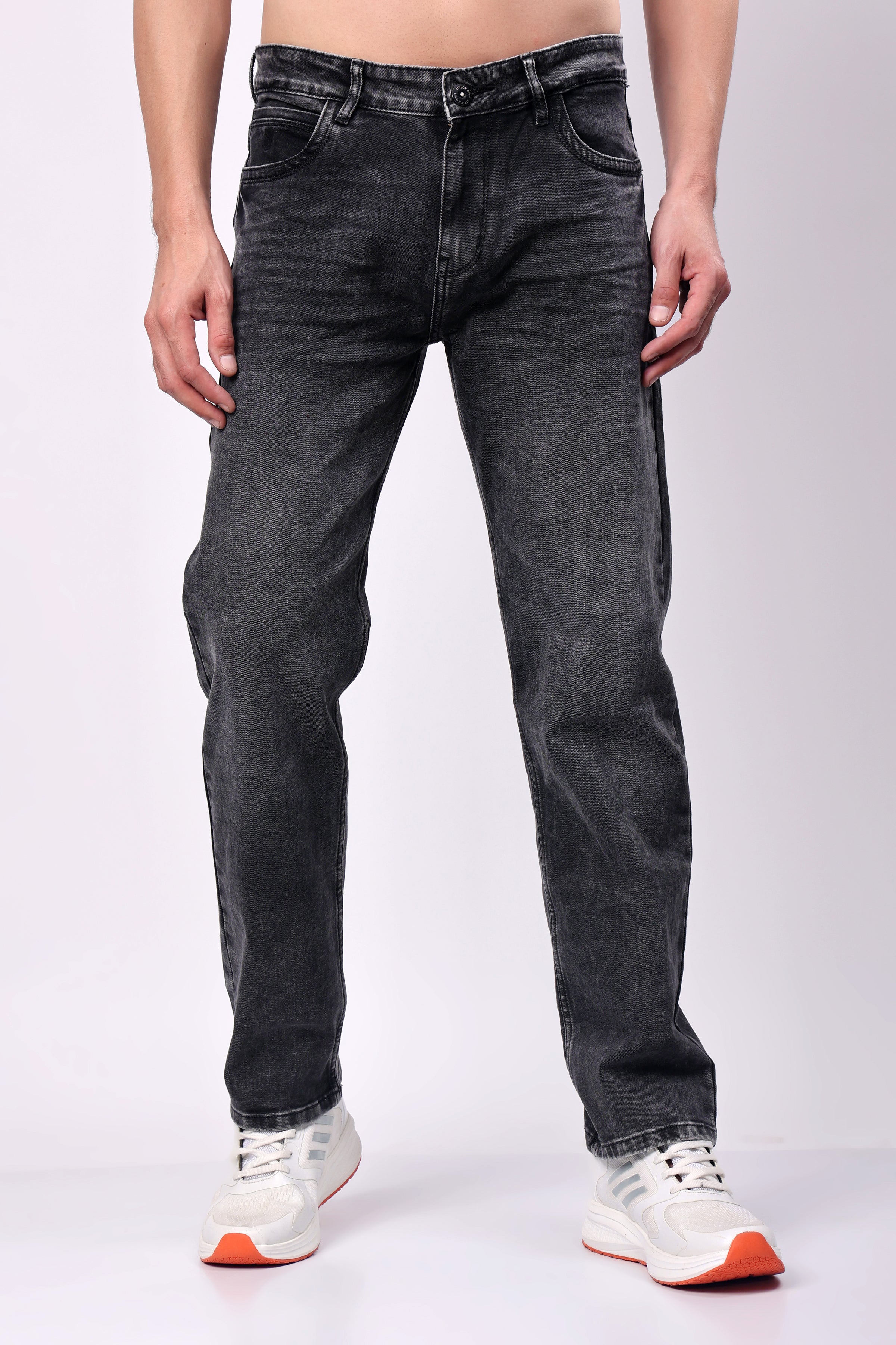 Stylox Men’s Comfort Fit Jeans in Grey - - Stylox