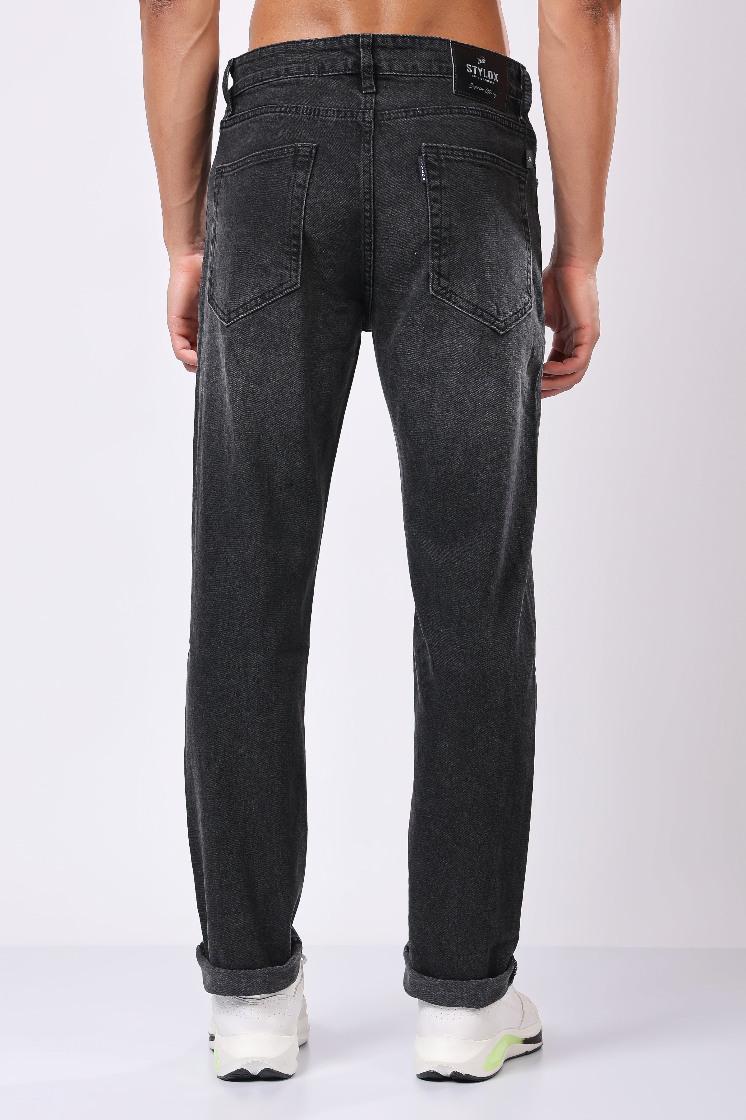 Stylox Relaxed Fit Men's Denim Jeans - Grey, Dark Grey, Mid Grey, Fossil Grey | J-022 - Stylox