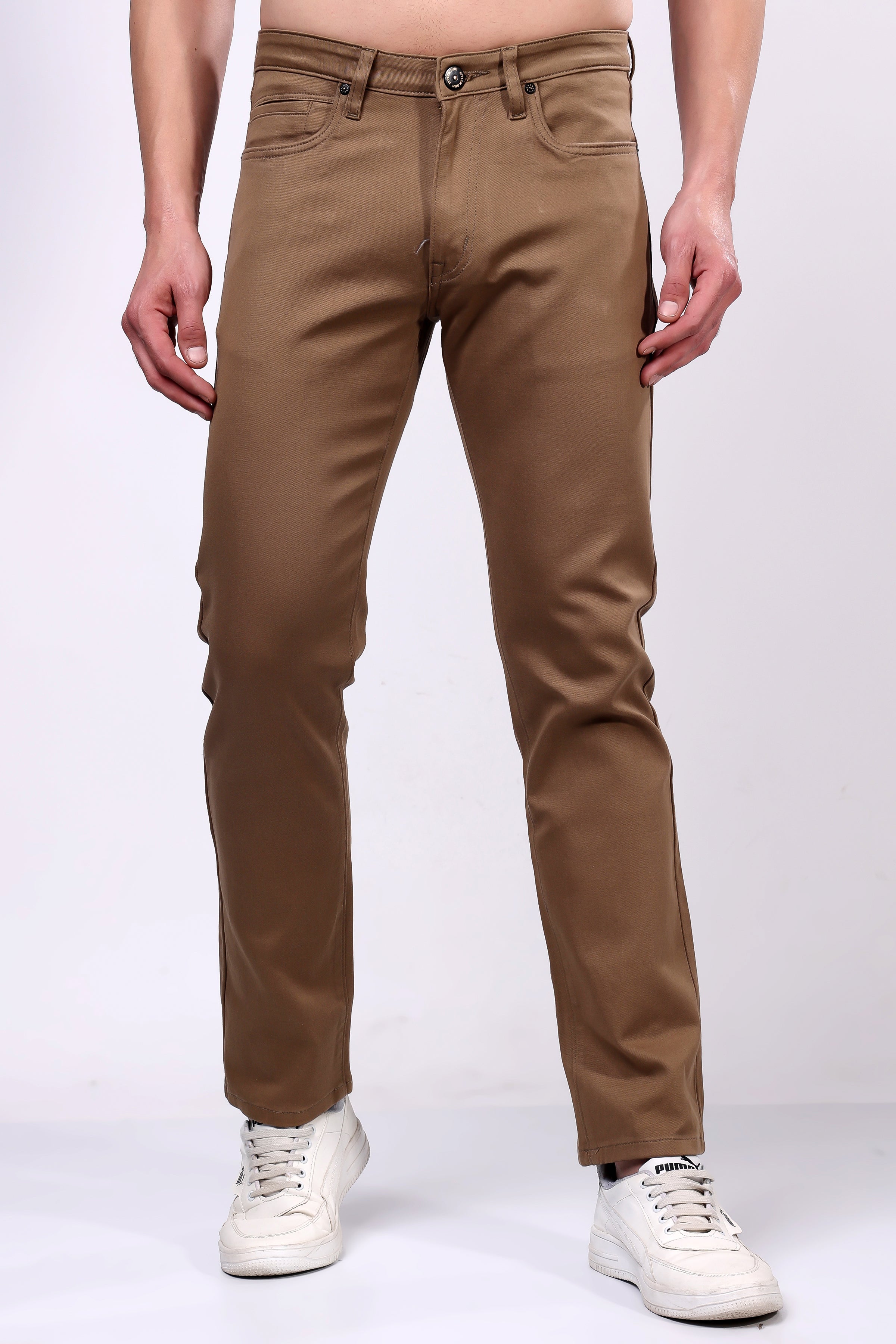 Stylox Slim Fit Jeans for Men's | Brown | - Stylox
