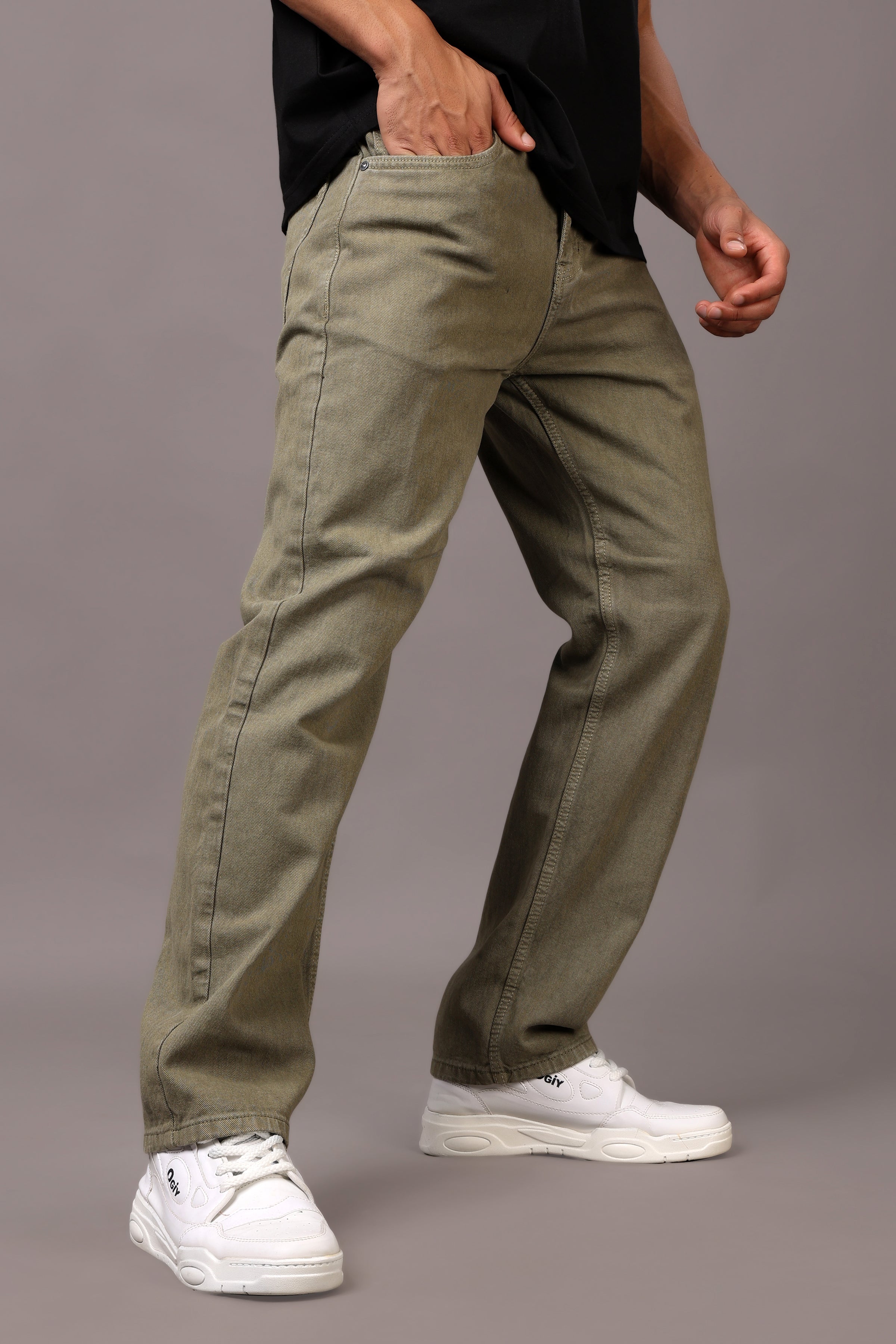 Stylox Men’s Relaxed Fit Denim Jeans - Ash Grey, Black, Steel Grey, Fossil Grey & Olive