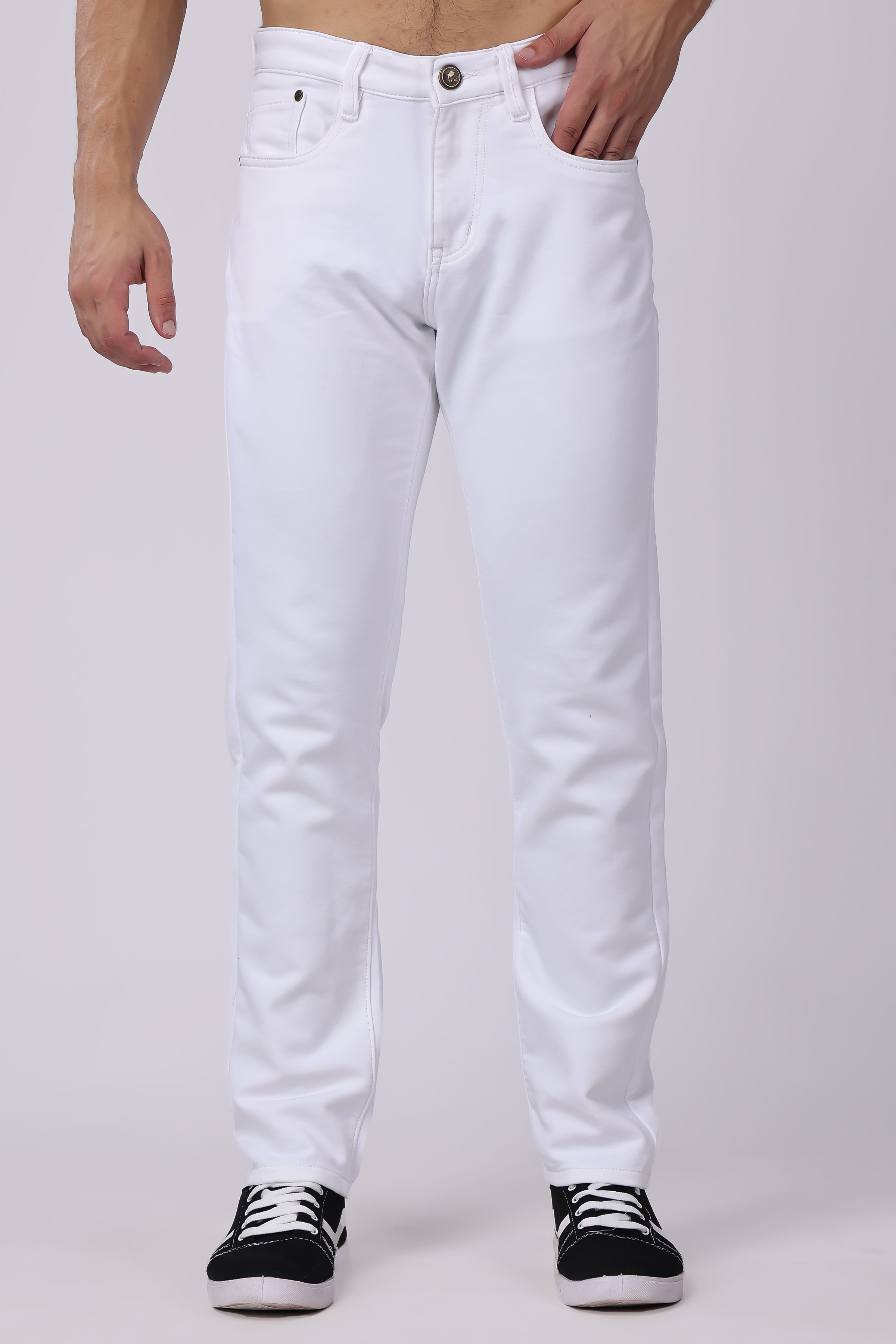 Stylox Men Slim Fit Jeans| White | - 5710-10261 - Stylox