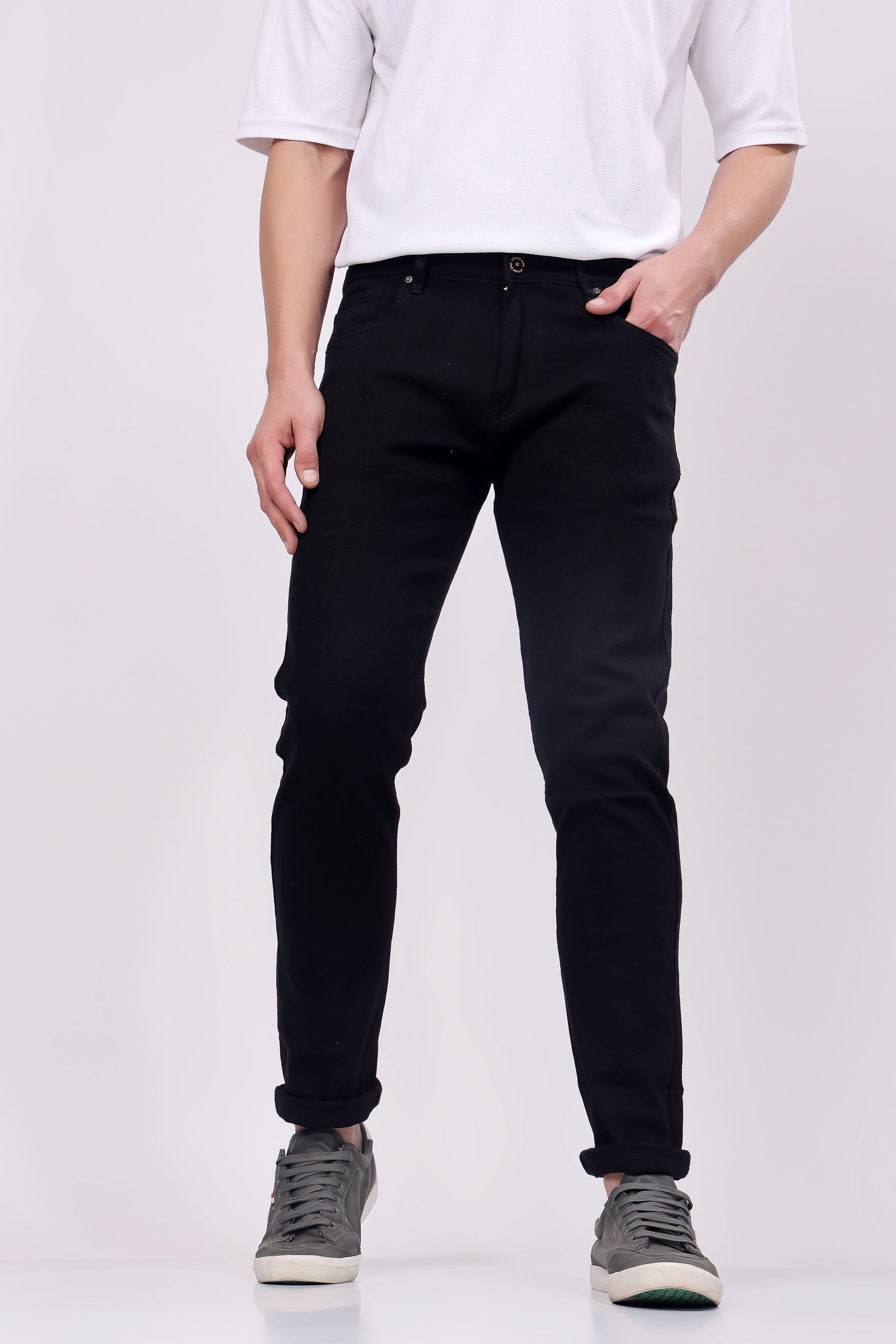 Stylox Men’s Slim Fit Denim Jeans - Black,  - 5810-11223 - Stylox