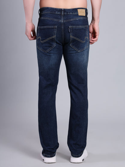 Stylox Men’s Slim Fit Stretchable Washed Denim Jeans-Greenish Blue - Stylox