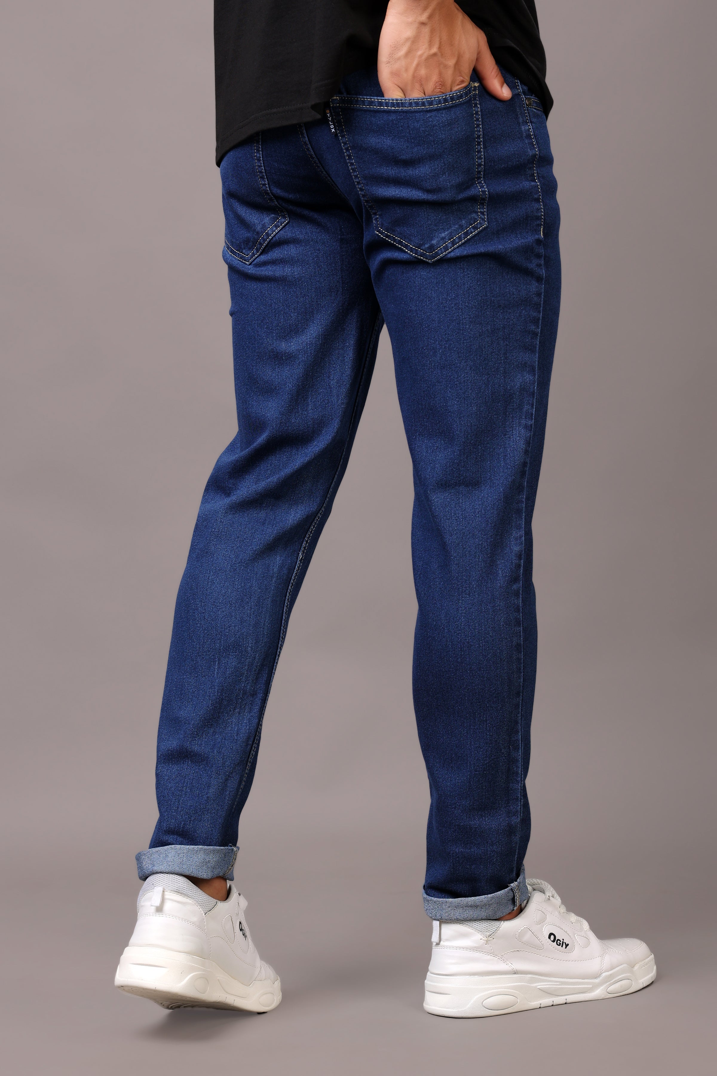 Stylox Men’s Slim Fit Mid-Rise Casual Denim Jeans - Stylox