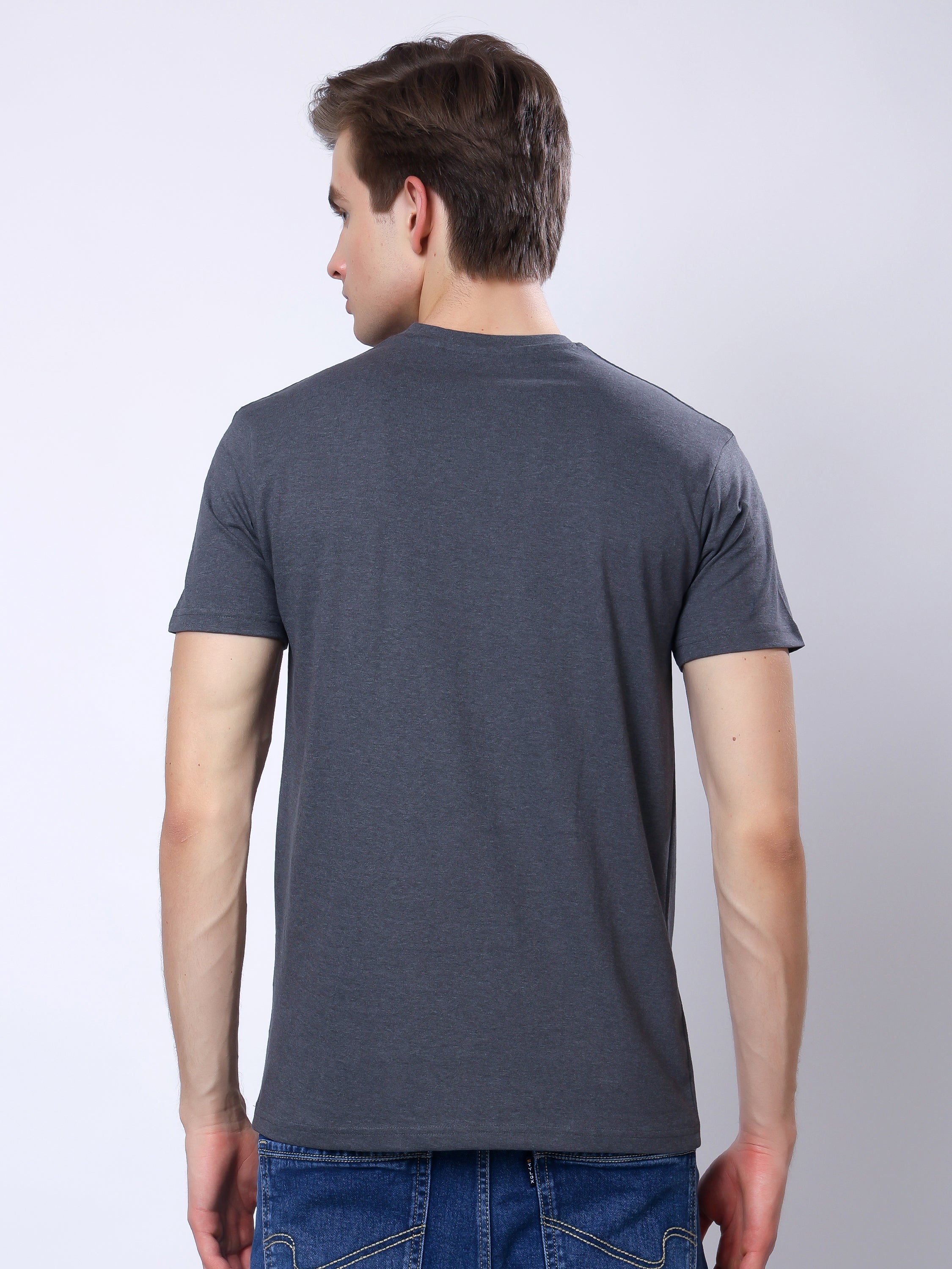 Stylox Men’s Solid Round Neck T-Shirt | Classic Cotton Casual Crew Neck Tee - Stylox