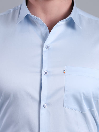 Stylox Men’s Slim Fit Satin Shirt | Premium Solid Formal Shirt for Office &amp; Party Wear | Full Sleeve Smooth Finish Shirt