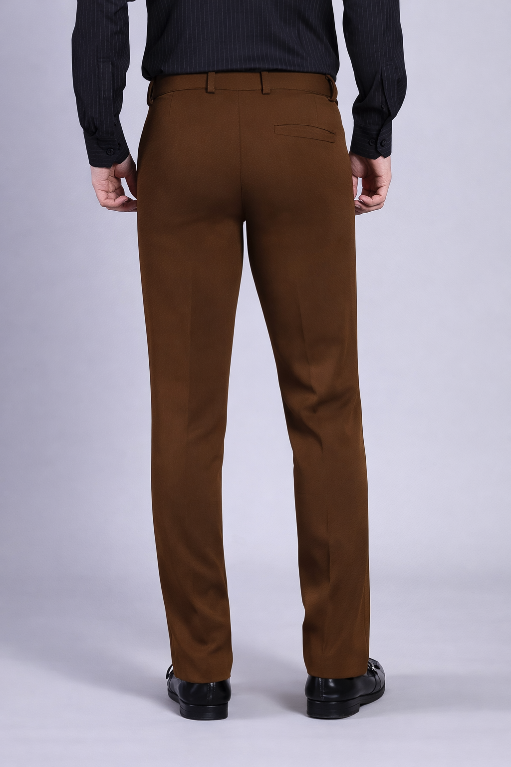 Stylox Men’s Comfort Fit Korean Trousers – Premium Office Wear Pants-Light Brown - Stylox