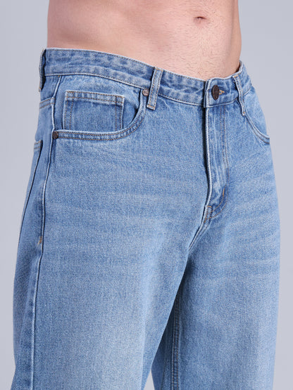 Stylox Men’s Loose Fit Jeans | Relaxed Fit Washed Denim Jeans for Men | Mid-Rise Casual &amp; Streetwear Jeans